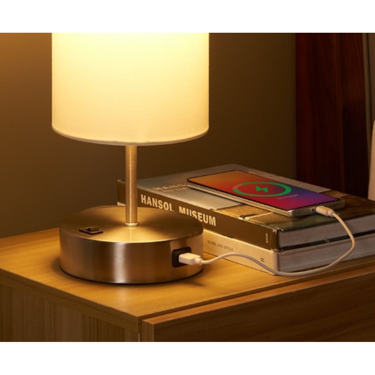 Lennox Metal Table Lamps with USB - Set of 2