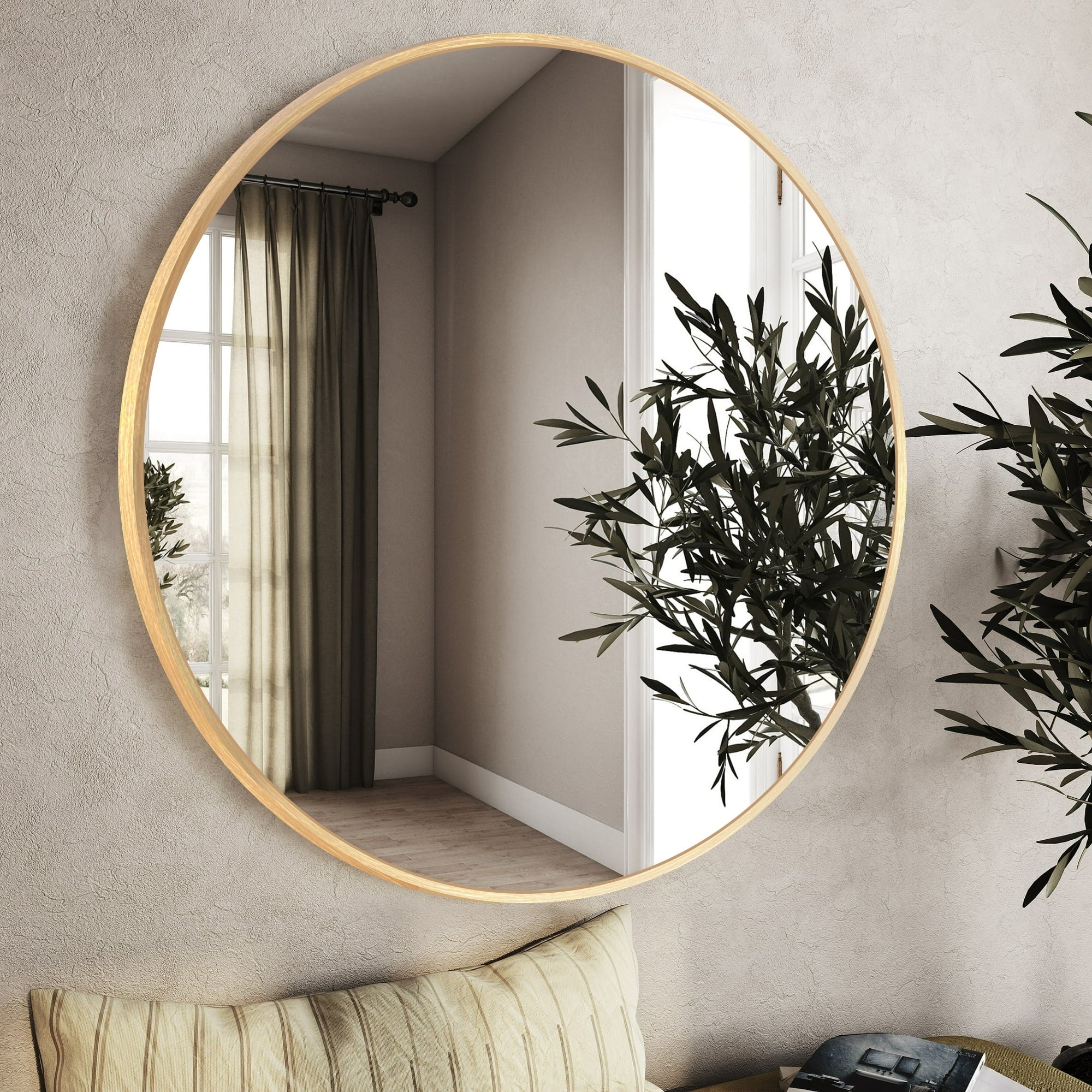 Modern Bathroom Wall Mounted Round Vanity Mirror