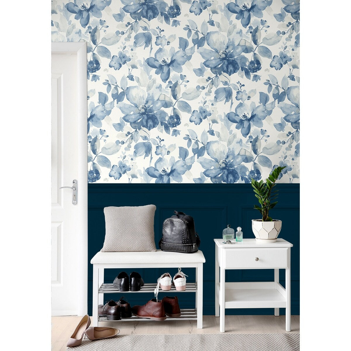 NextWall Watercolor Flower Peel and Stick Wallpaper