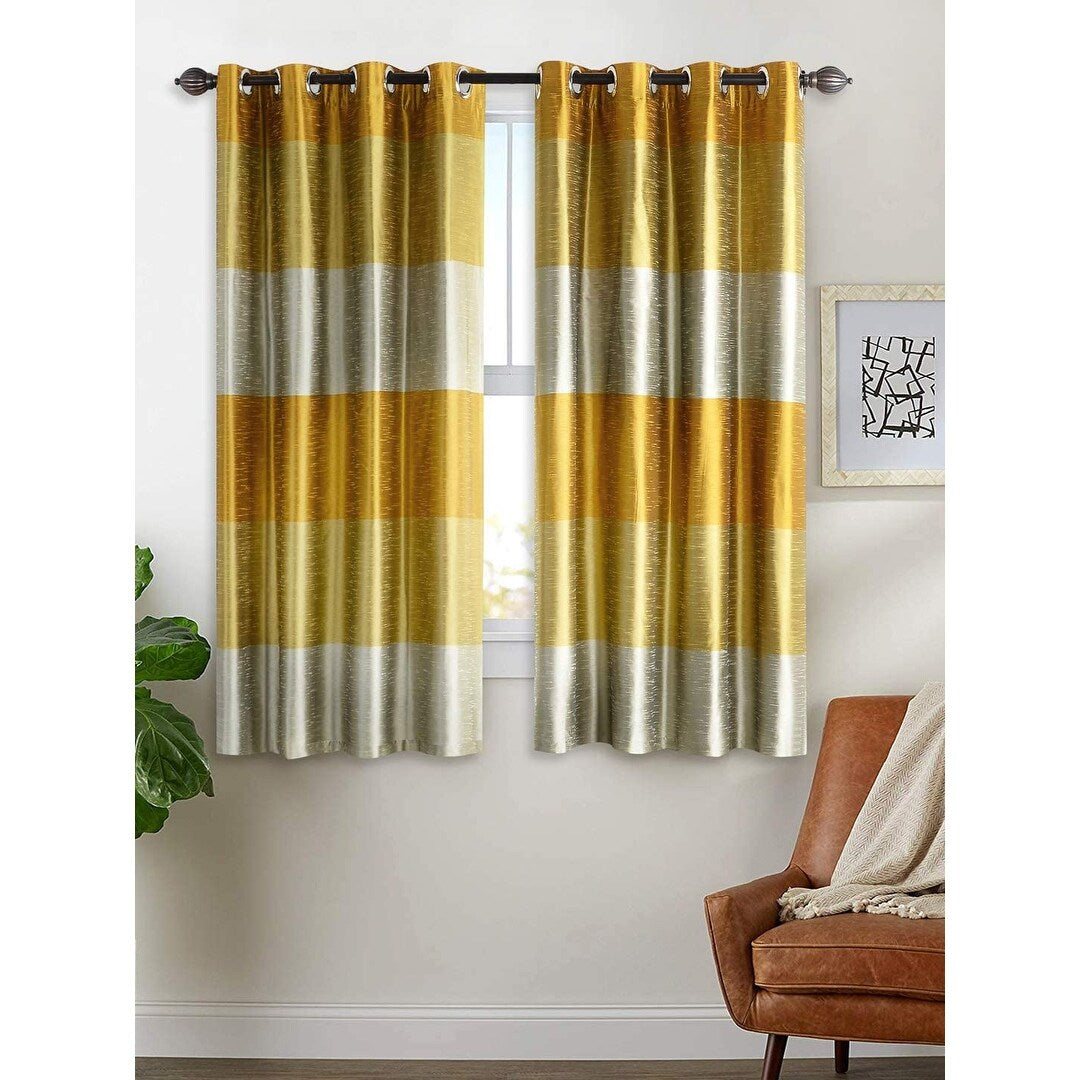 Deco Window 2 Pcs Blackout Curtain Panels Room Darkening Privacy with Thermal Insulation & Eyelets