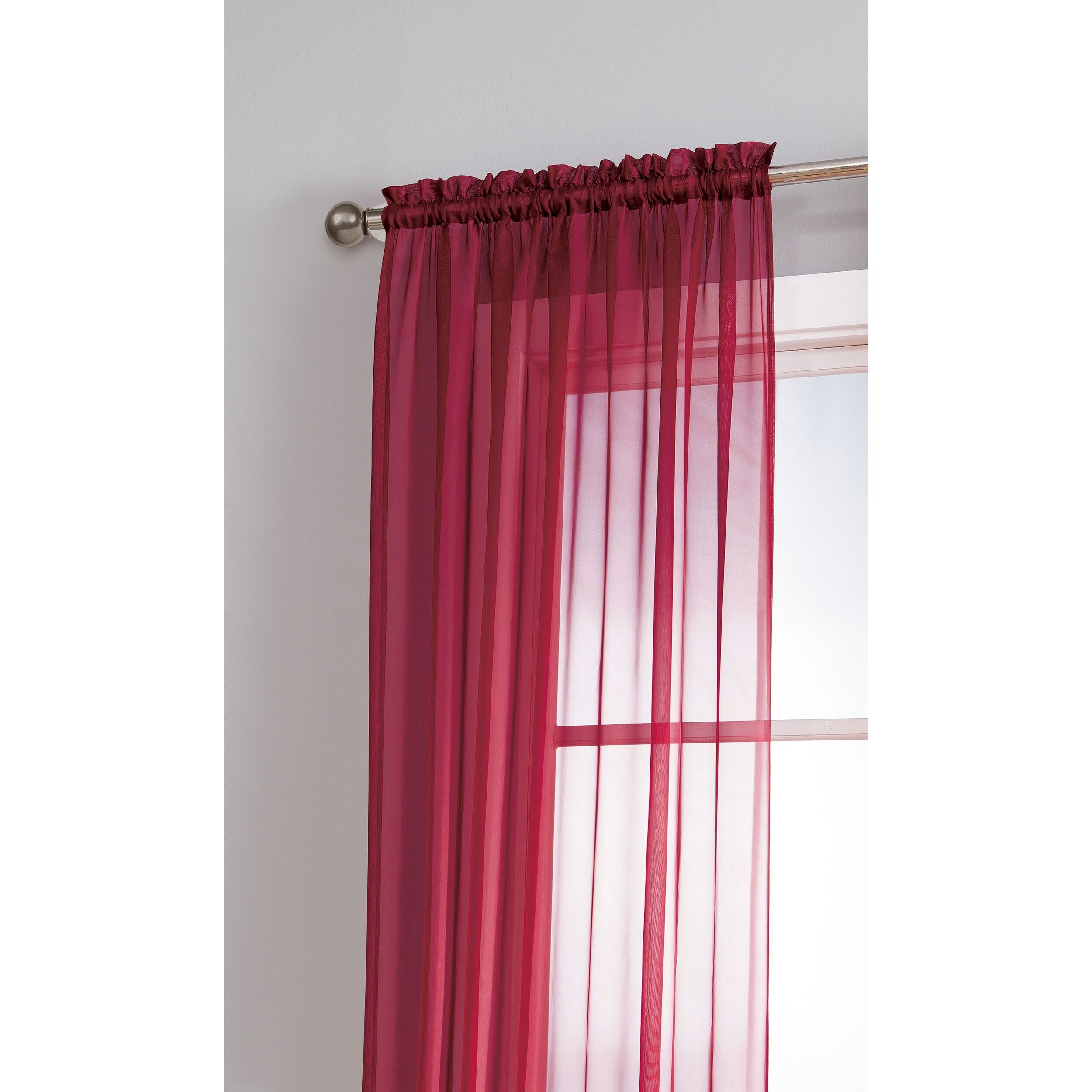 Window Elements Diamond Sheer Voile Extra Wide, 56 Inch Wide. Rod Pocket Curtain Panel