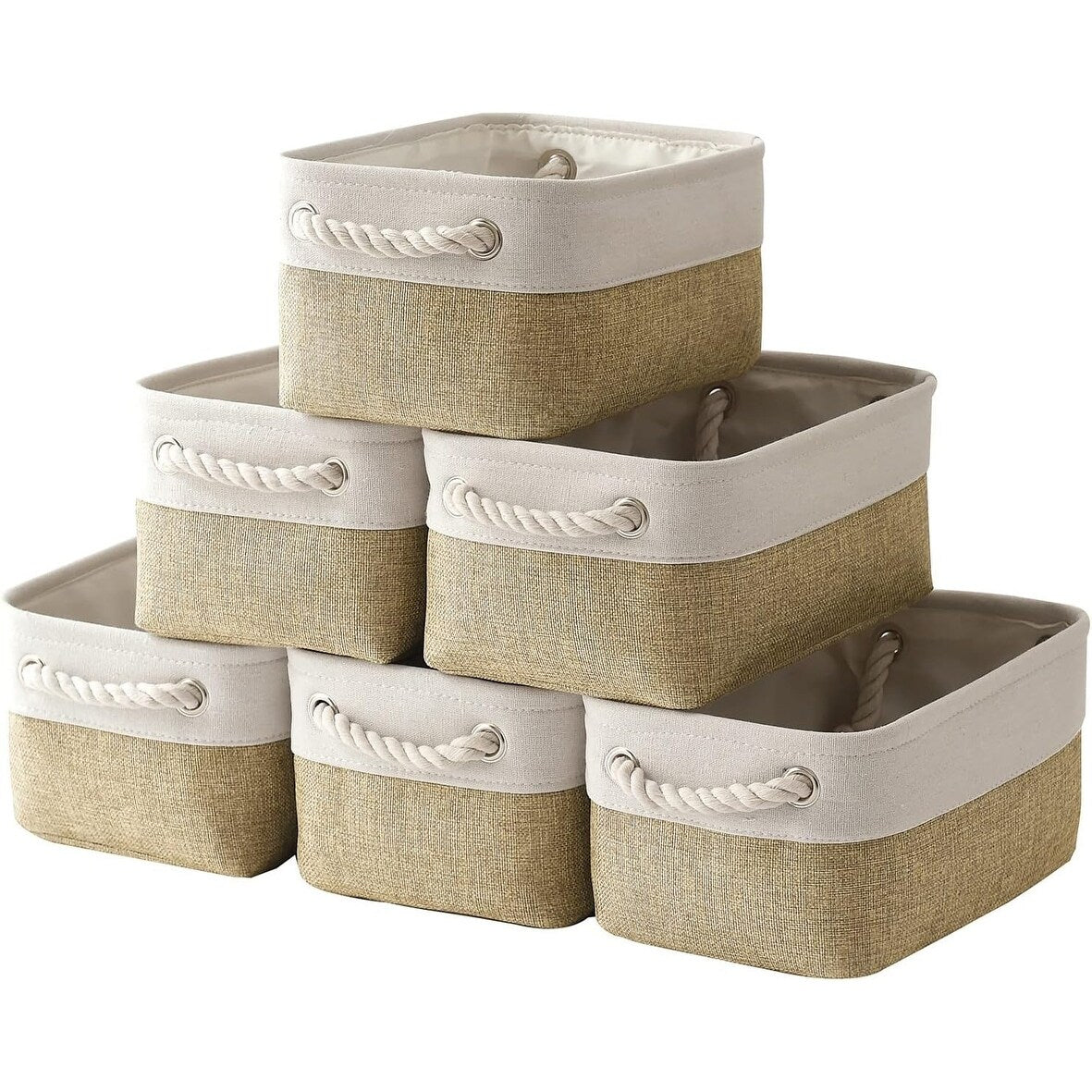 Small Storage Baskets for Organizing- 6 Pack