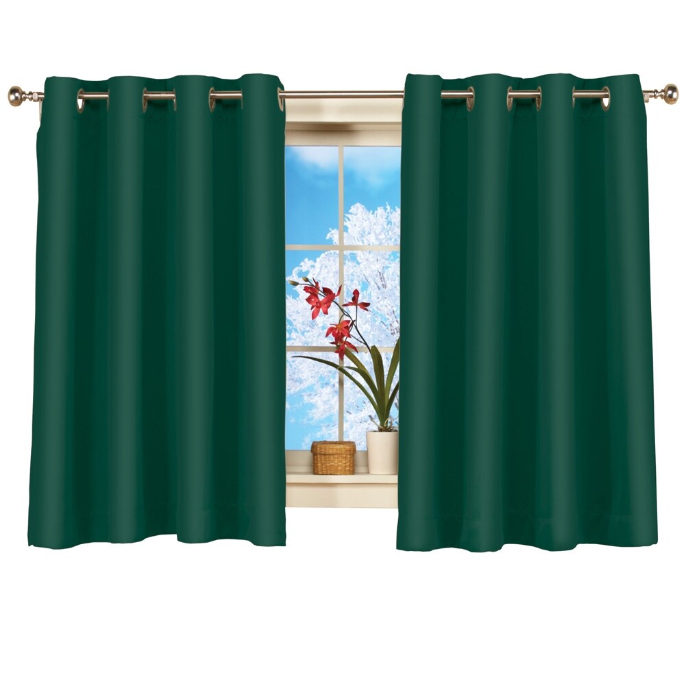 Short Blackout Window Curtain Panel with Easy Open-Close