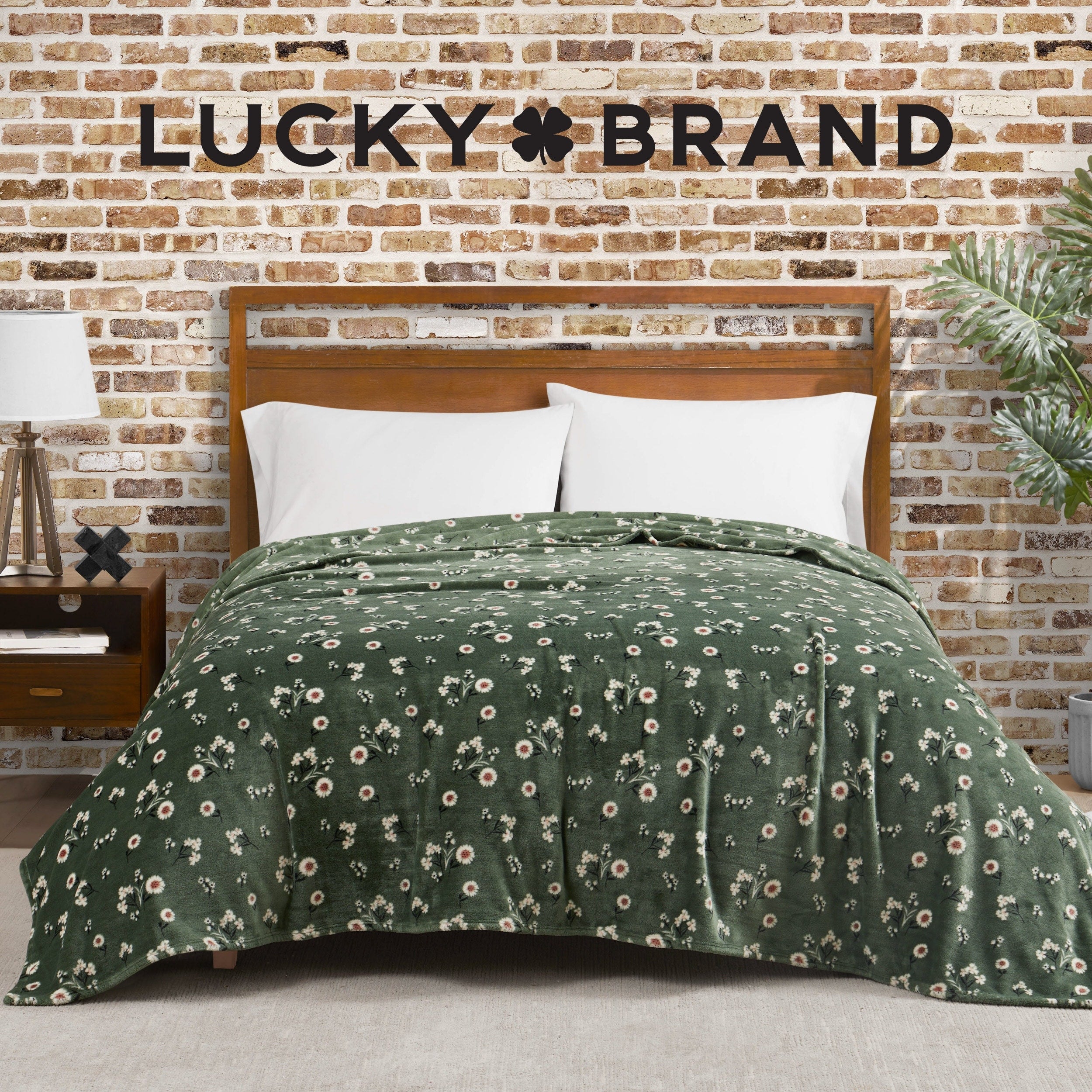 Lucky Brand Daisy Throws Plush 50 x 70 Throw Blanket