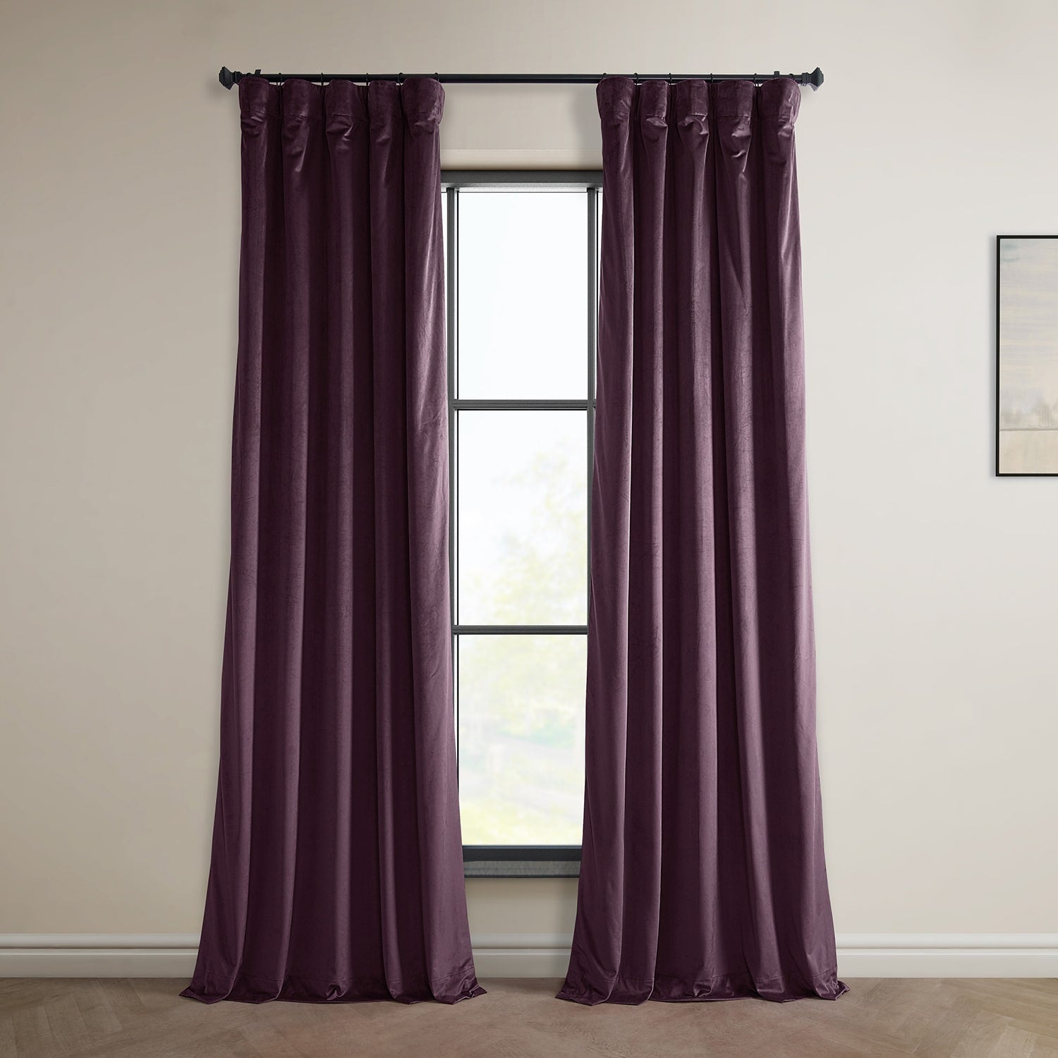 Exclusive Fabrics Plush Velvet Room Darkening Curtain (1 Panel)