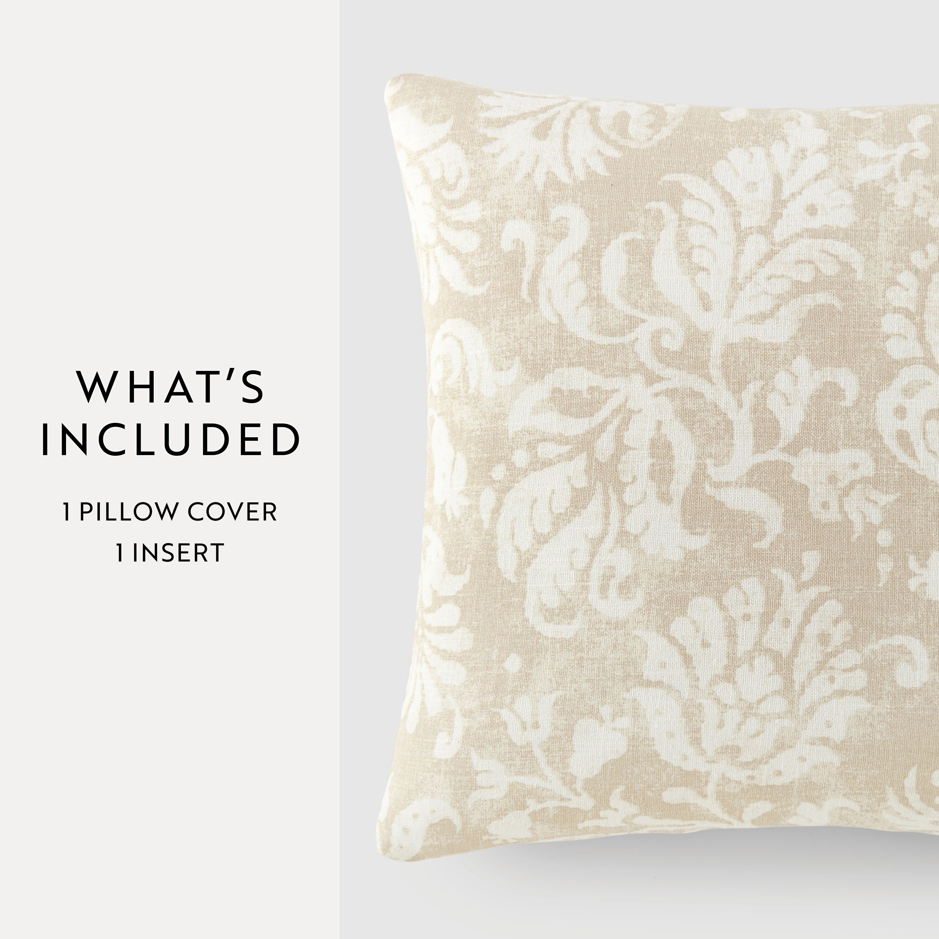 Elegant Patterns Cotton Decor Throw Pillow in Distressed Floral