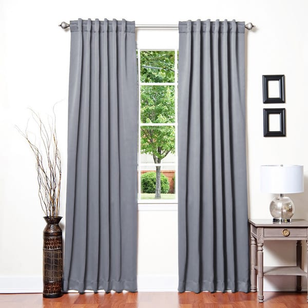 Aurora Home Thermal Rod Pocket 96-inch Blackout Curtain Panel Pair - 52 x 96