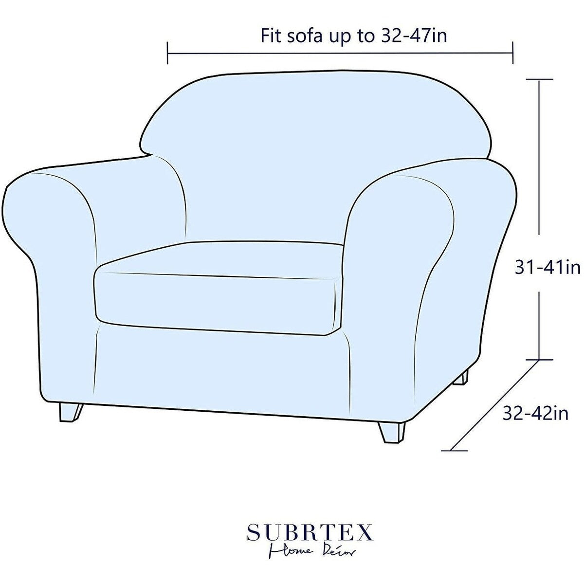 Subrtex Stretch Sofa Chair Cover Loveseat Couch Sofa Slipcover