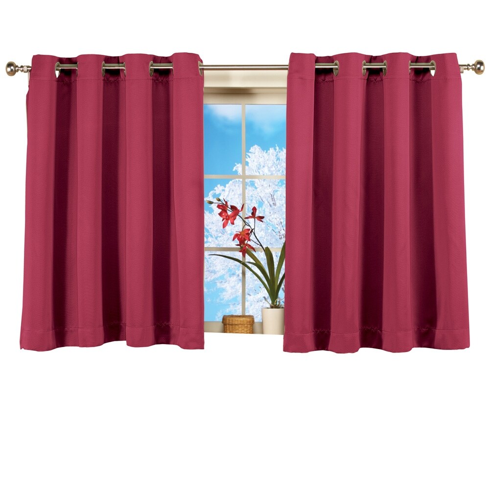 Short Blackout Window Curtain Panel with Easy Open-Close