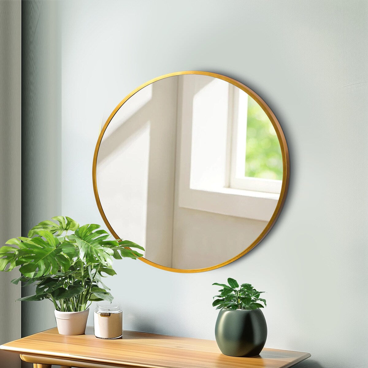 Round Mirror Wall Decor Round Mirror Bathroom Metal Frame