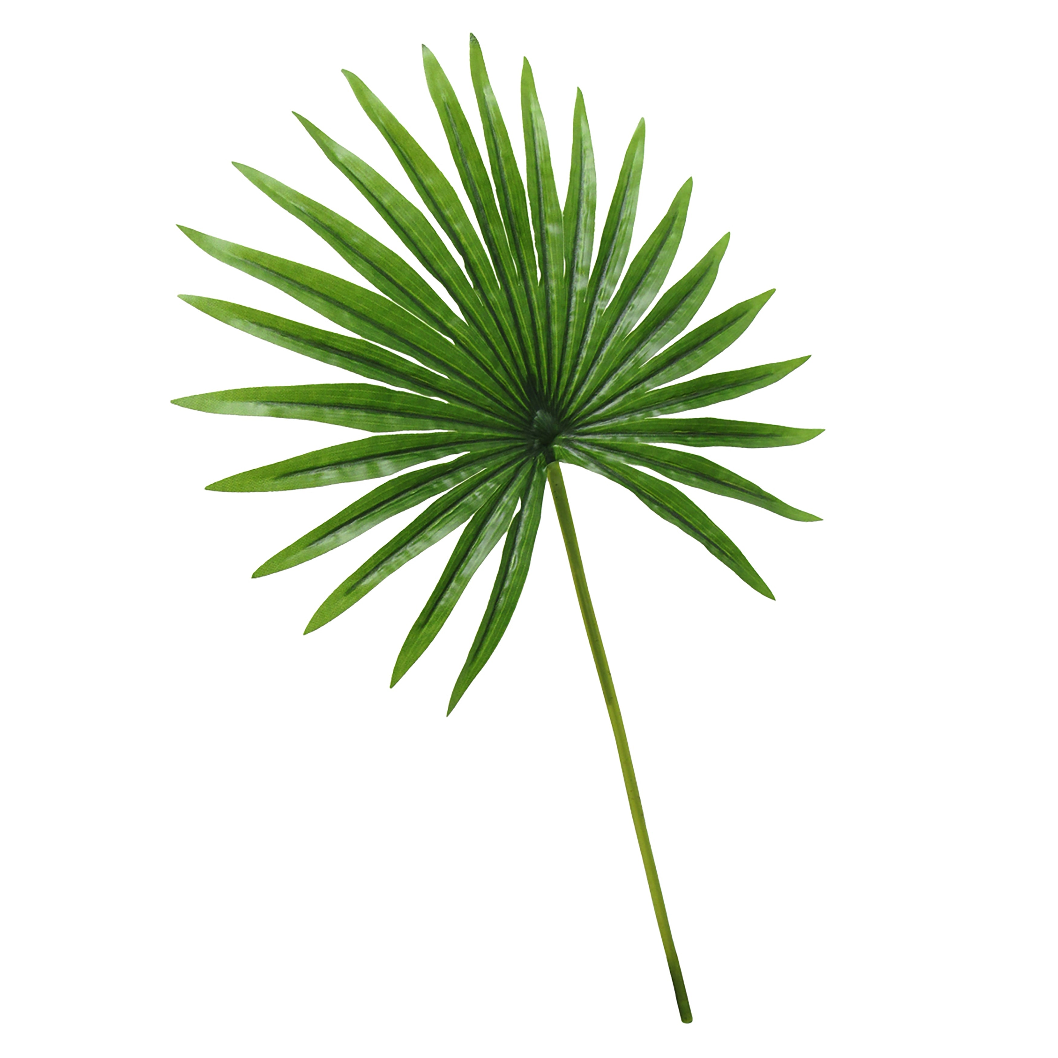 Set of 3 Artificial Fan Palm Leaf Stem Tropical Plant Greenery Foliage 20in - 20 L x 12 W x 0.5 DP