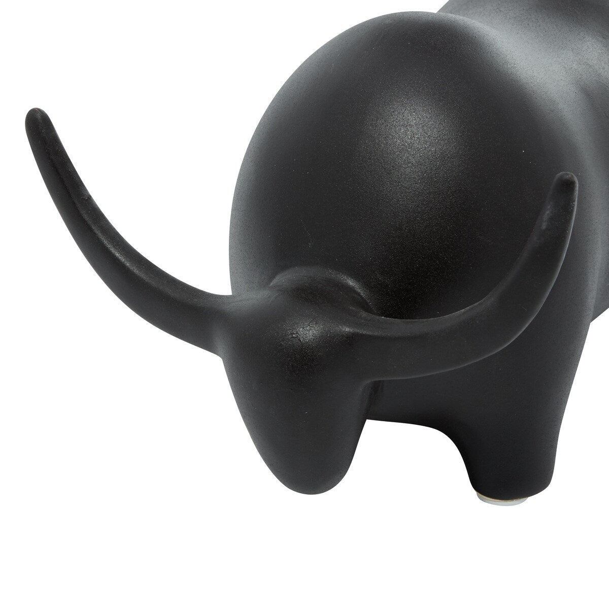 Ceramic Bull Decorative Sculpture - Black - The Novogratz