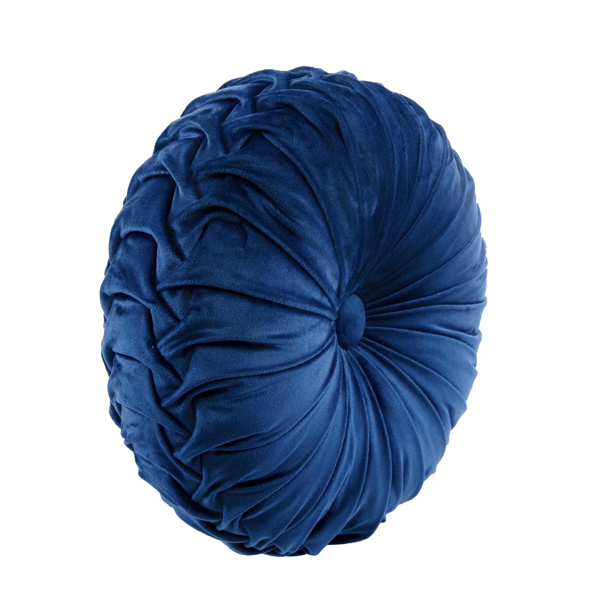 Lush Decor Pleated Soft Velvet Round Decorative Pillow