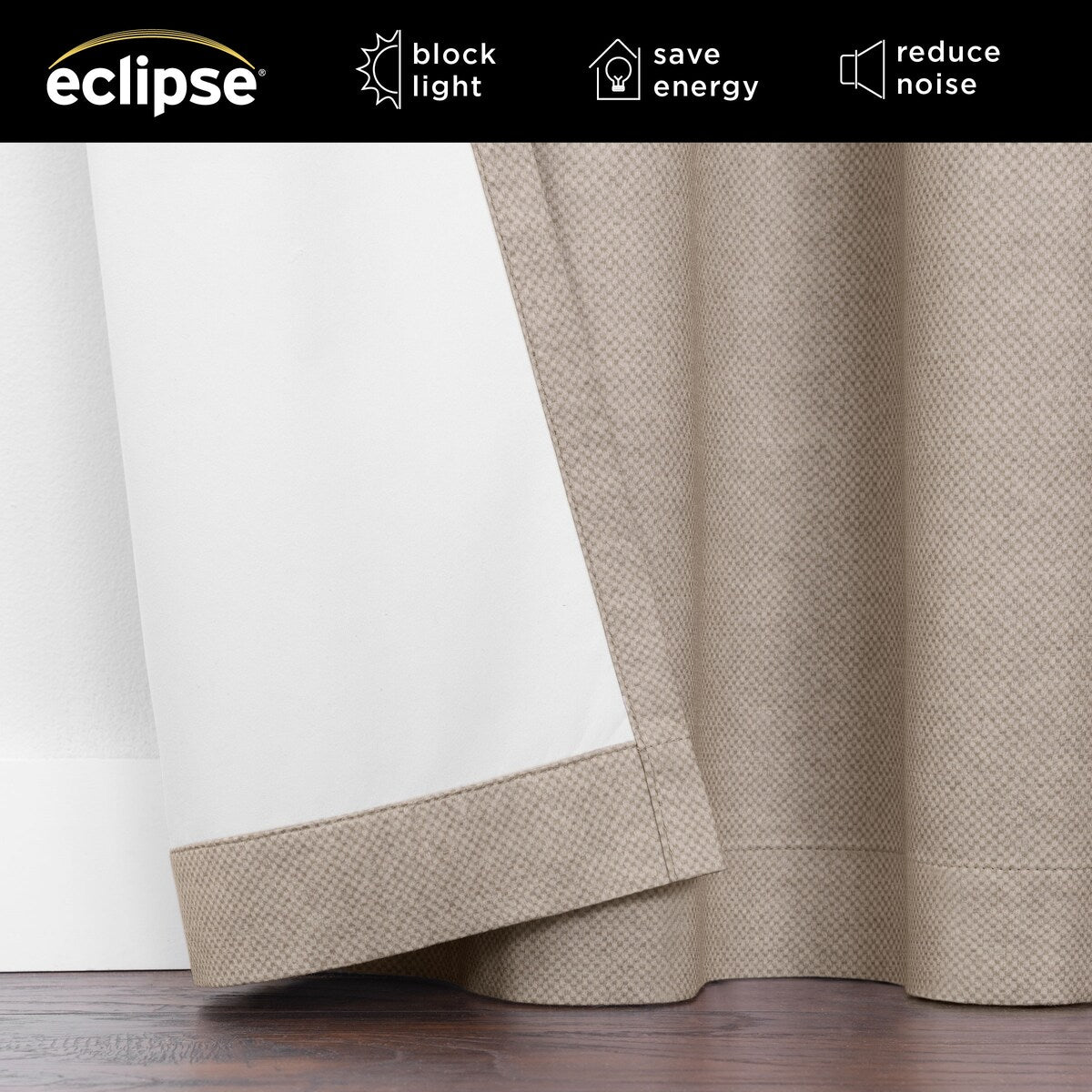 Eclipse Blackout Curtains, Larissa Solid Grommet Curtains