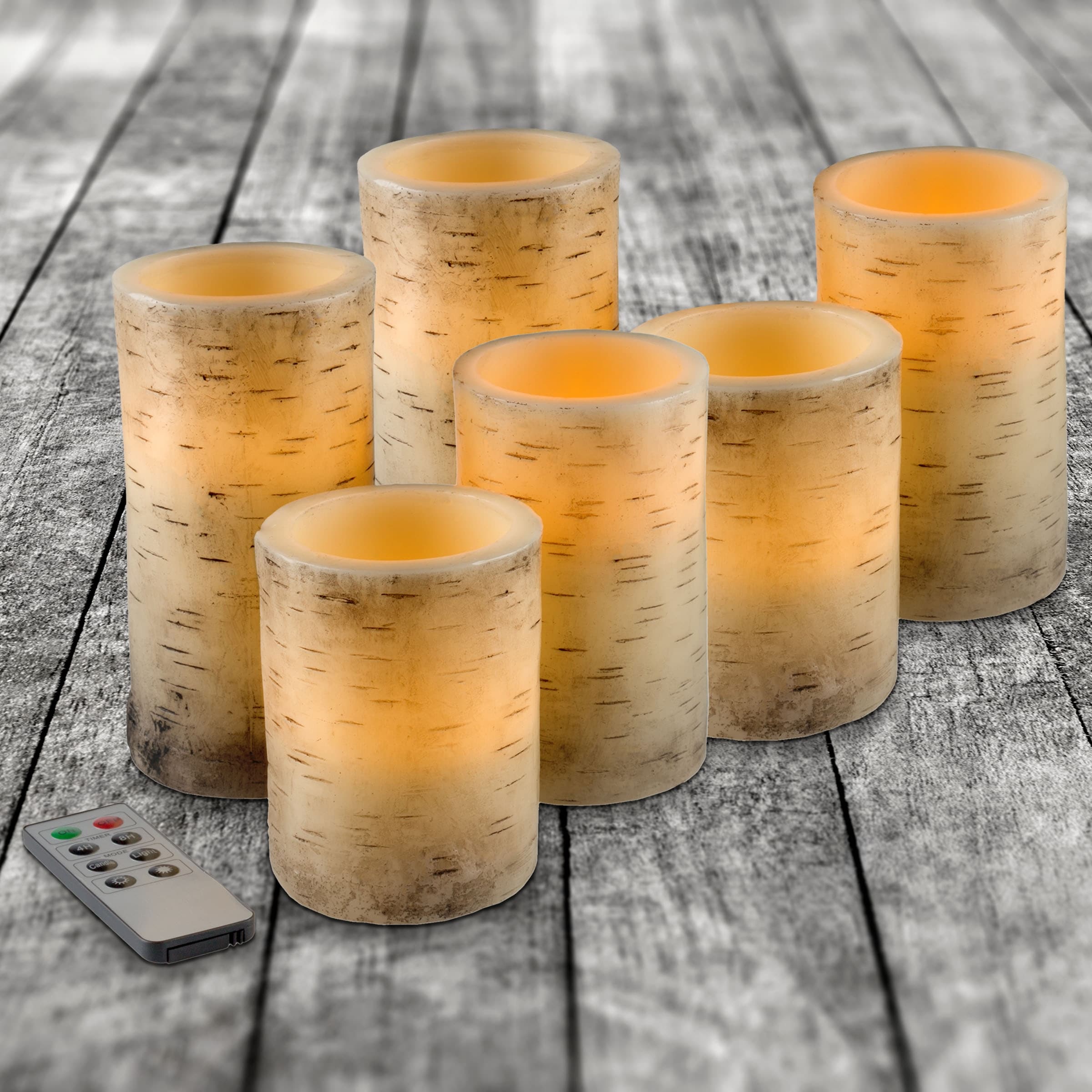 Windsor Home Birch Bark Flameless Candles