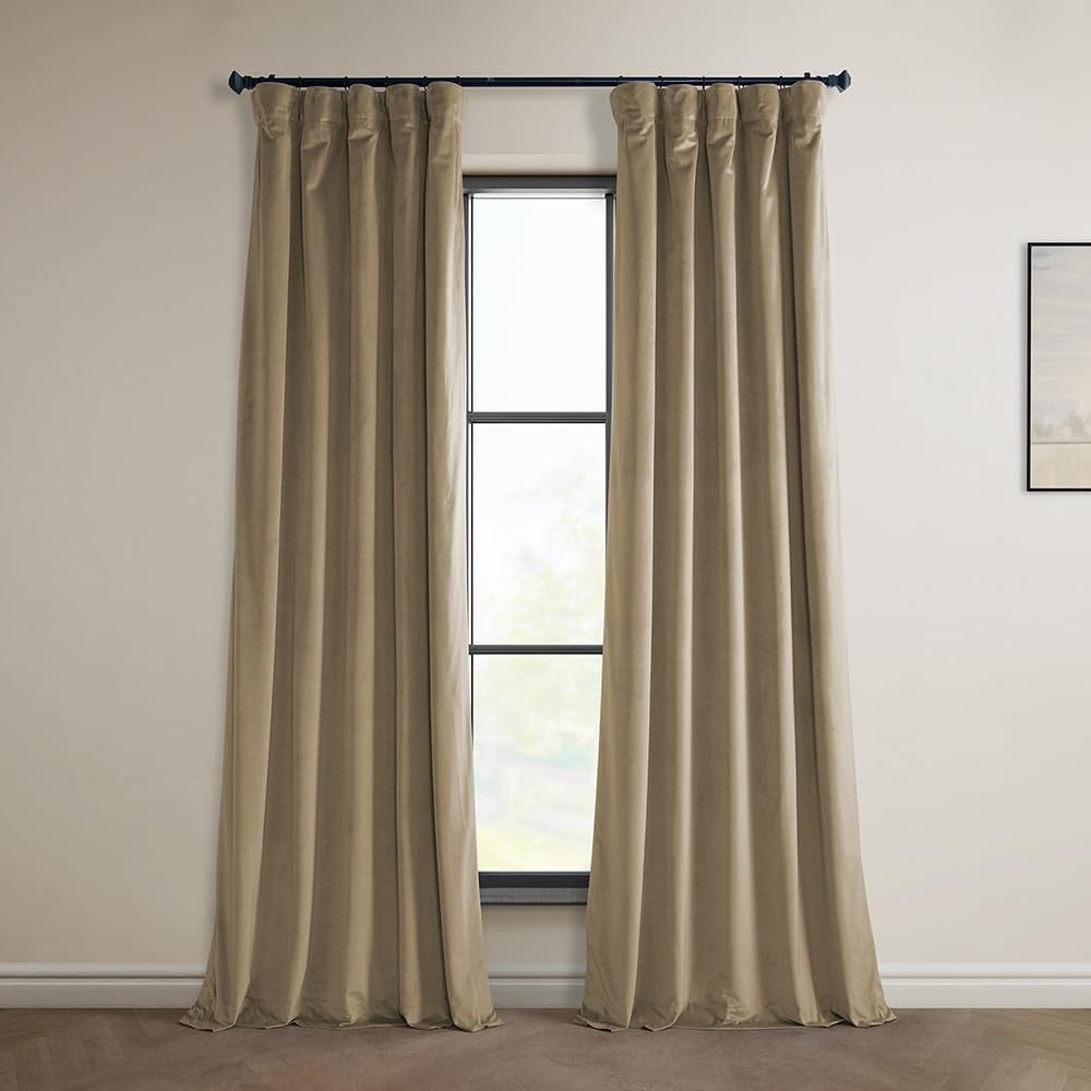 Exclusive Fabrics Plush Velvet Room Darkening Curtain (1 Panel)