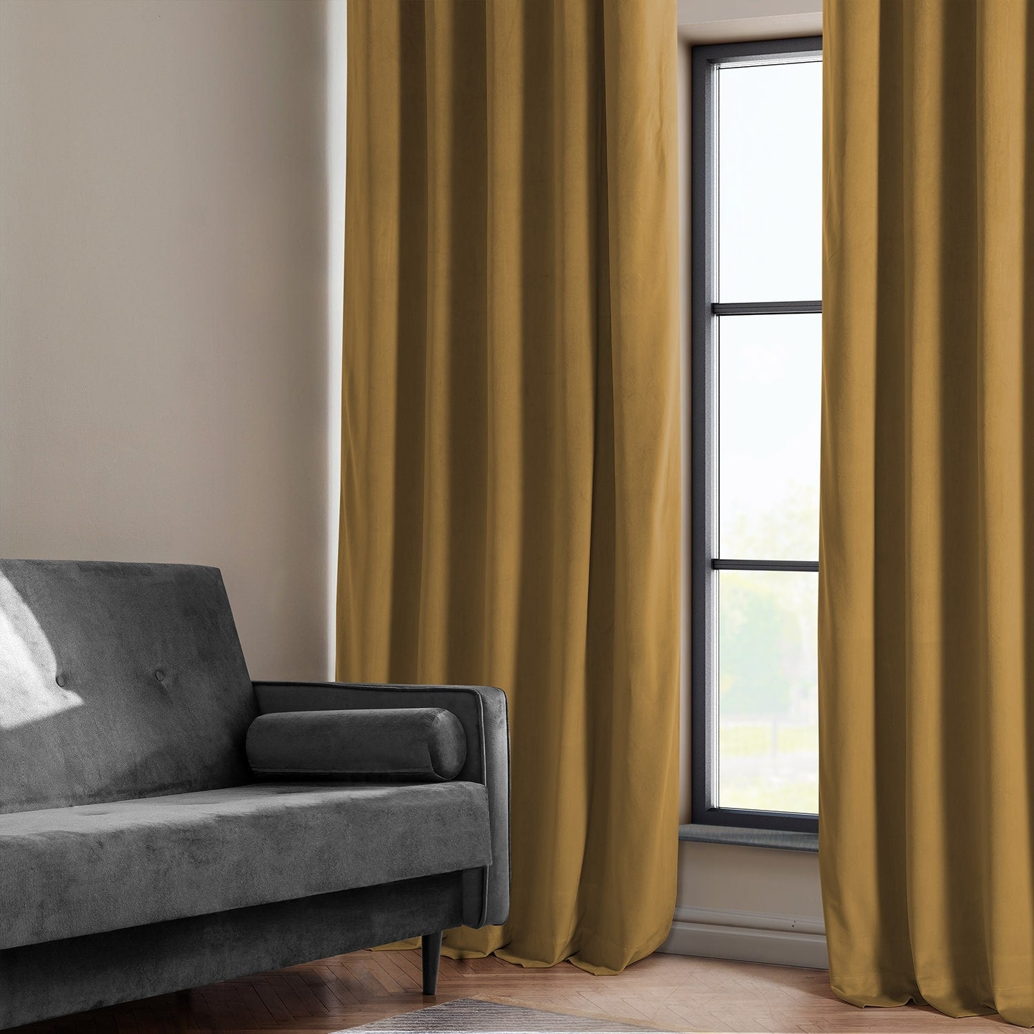 Exclusive Fabrics Plush Velvet Room Darkening Curtain (1 Panel)