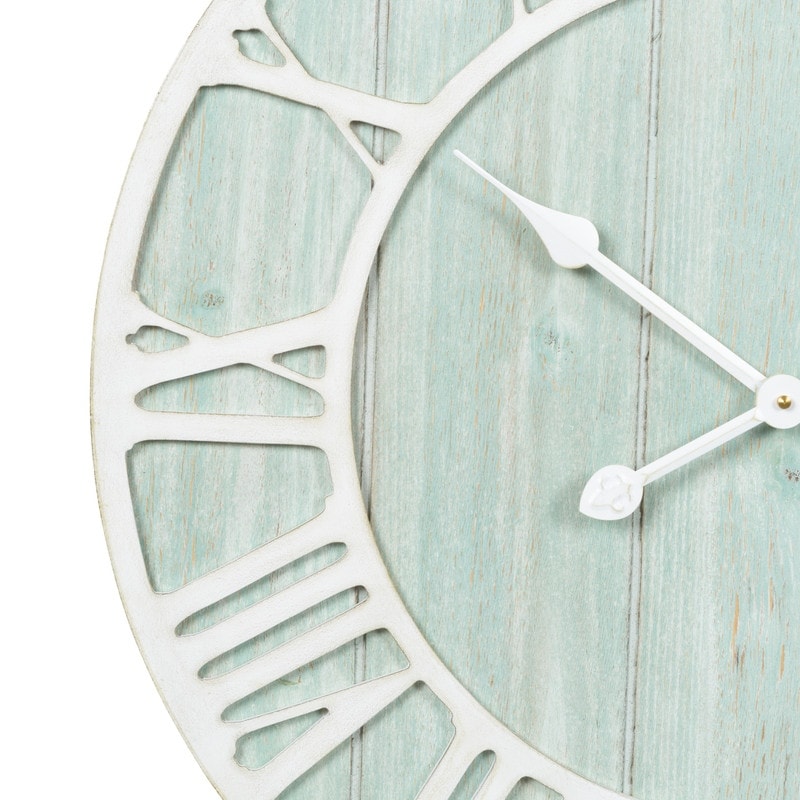 The Gray Barn Cocklebur Green-Blue Quartz Coastal Wall Clock