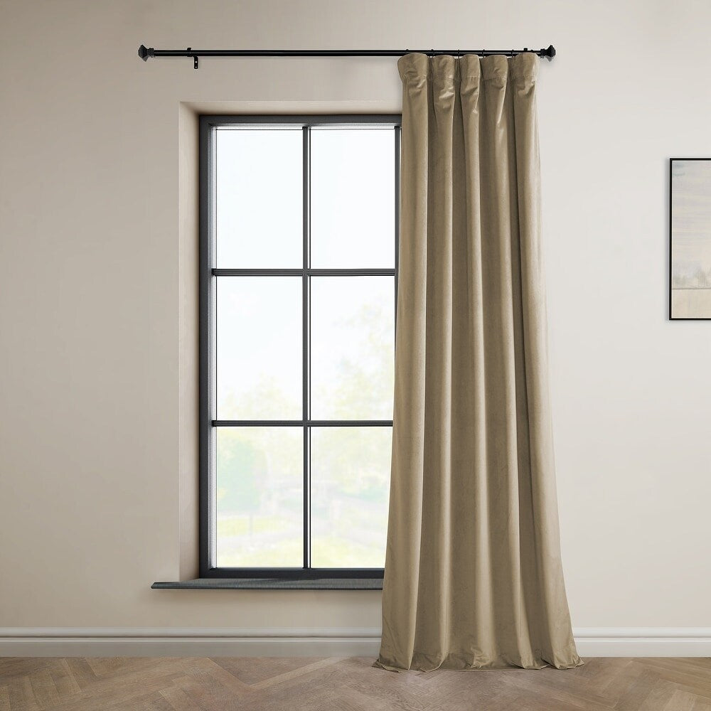 Exclusive Fabrics Plush Velvet Room Darkening Curtain (1 Panel)