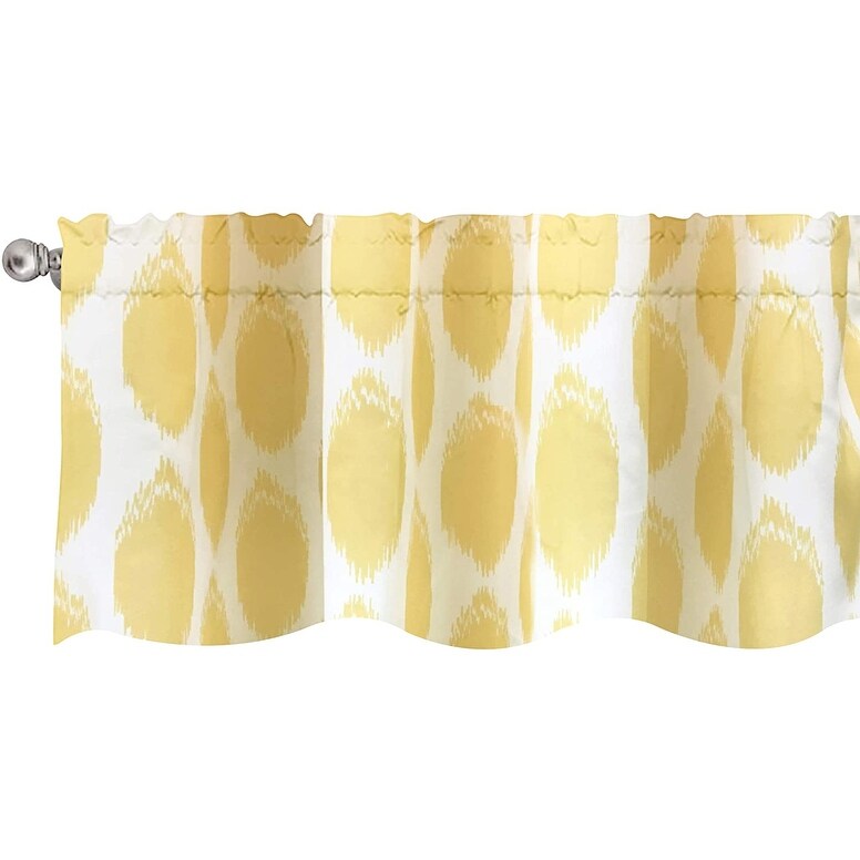 DriftAway Allen Circle Ikat Polka Dot Window Valance