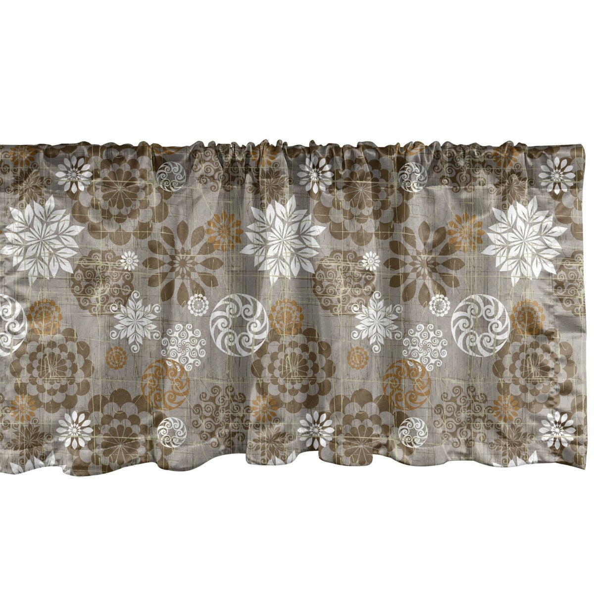 Ambesonne Floral Window Valance Curtain Valance for Kitchen Bedroom Decor with 54 X 18 - 54 X 18