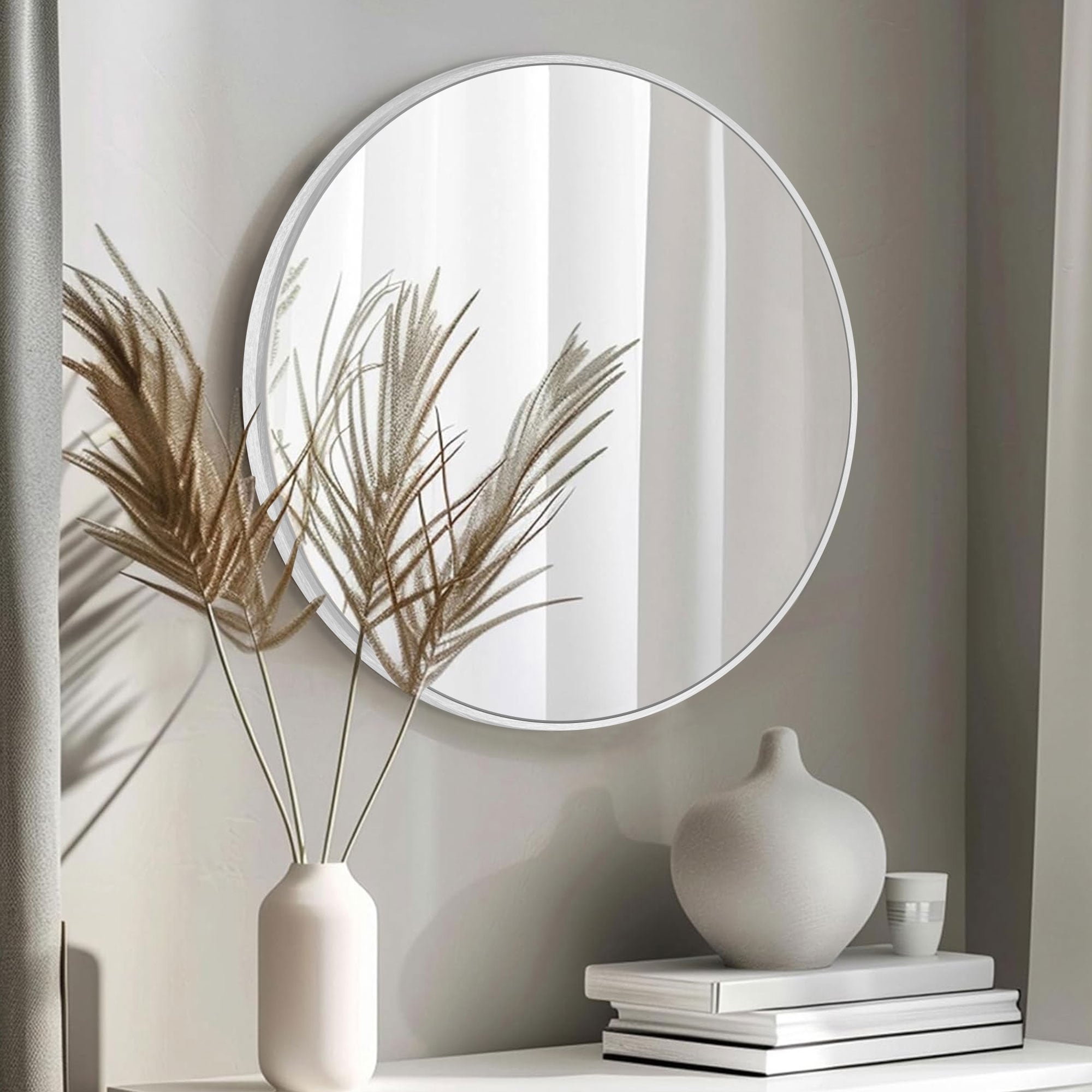 Modern Bathroom Wall Mounted Round Vanity Mirror