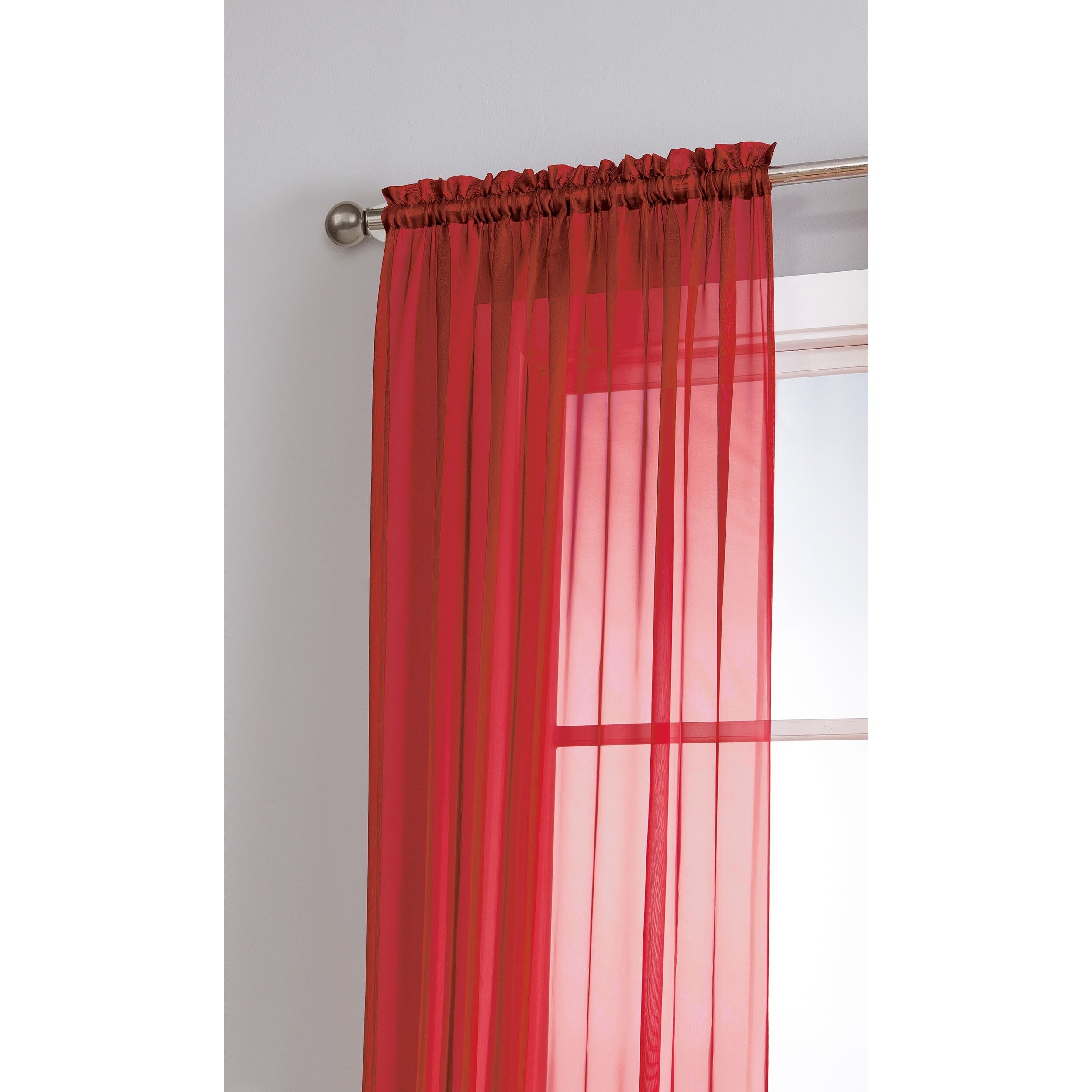 Window Elements Diamond Sheer Voile Extra Wide, 56 Inch Wide. Rod Pocket Curtain Panel