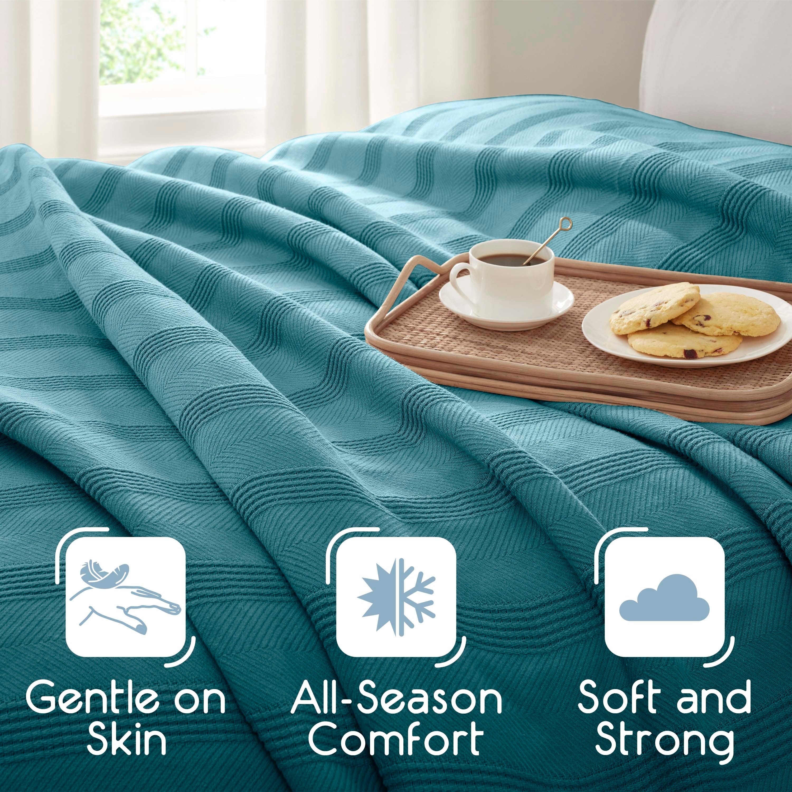 Vellux Cotton - Soft Lightweight Breathable All Season Blanket