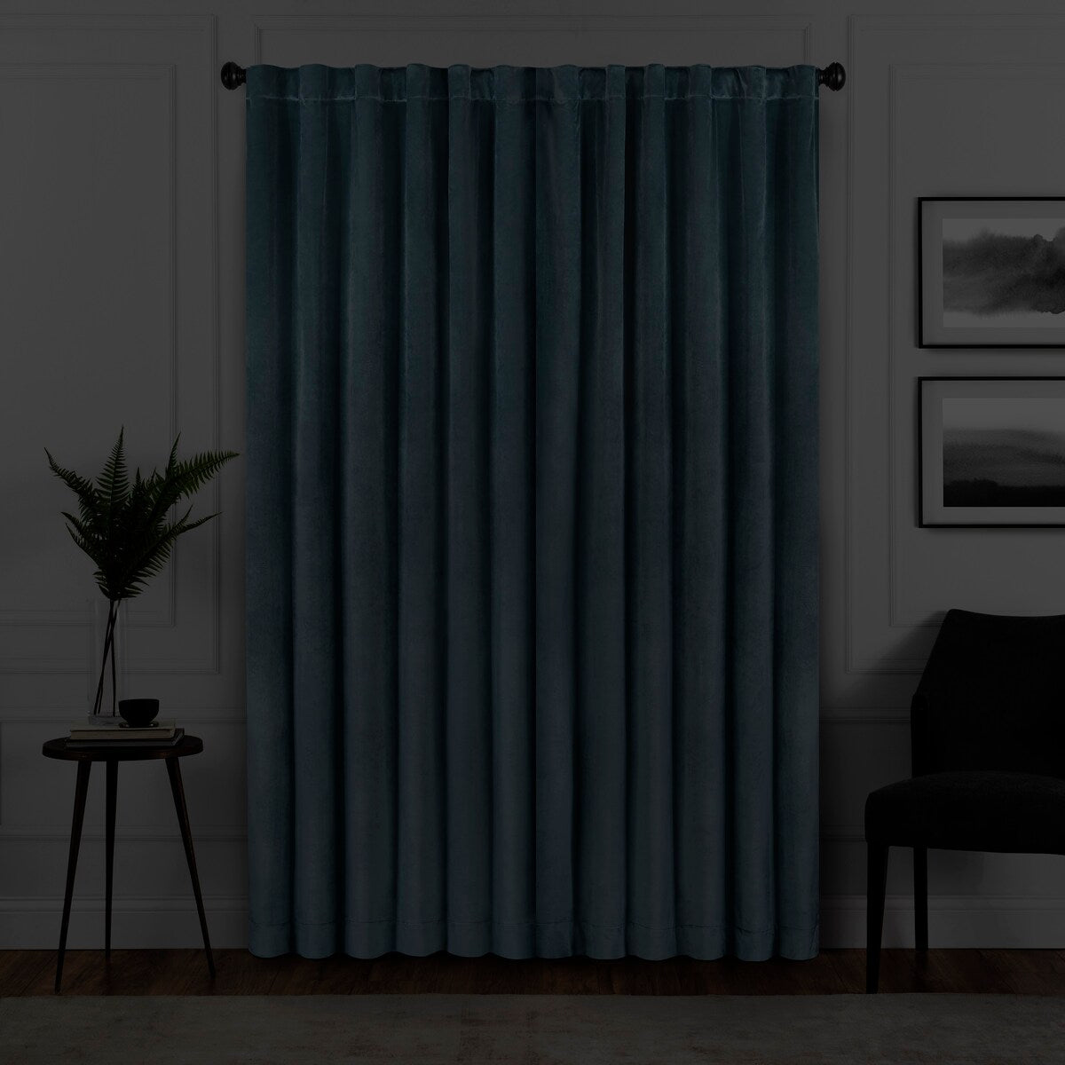 Eclipse Harper Velvet Absolute Zero Blackout Window Panel