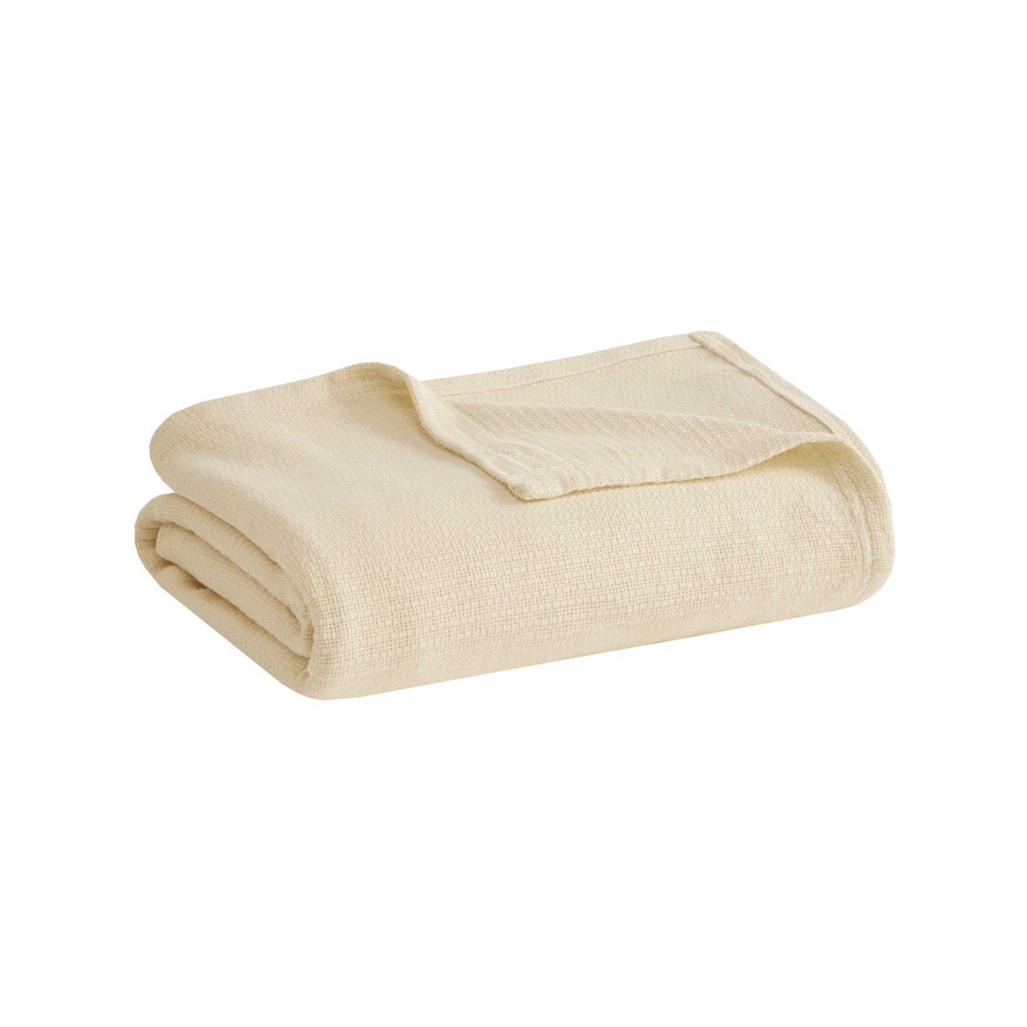 Madison Park Freshspun Basketweave Cotton Blanket