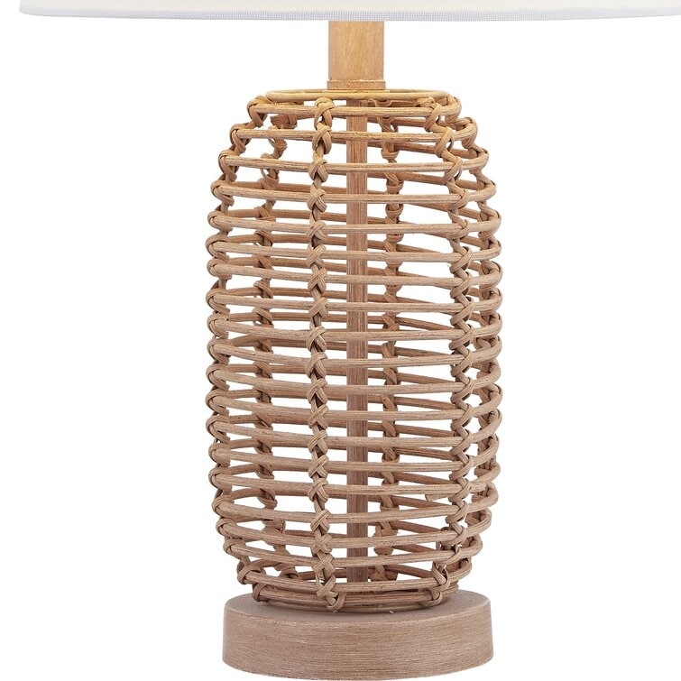 21 Bedside Natural Rattan Table Lamp Set (Set Of 2) - 12*12*21