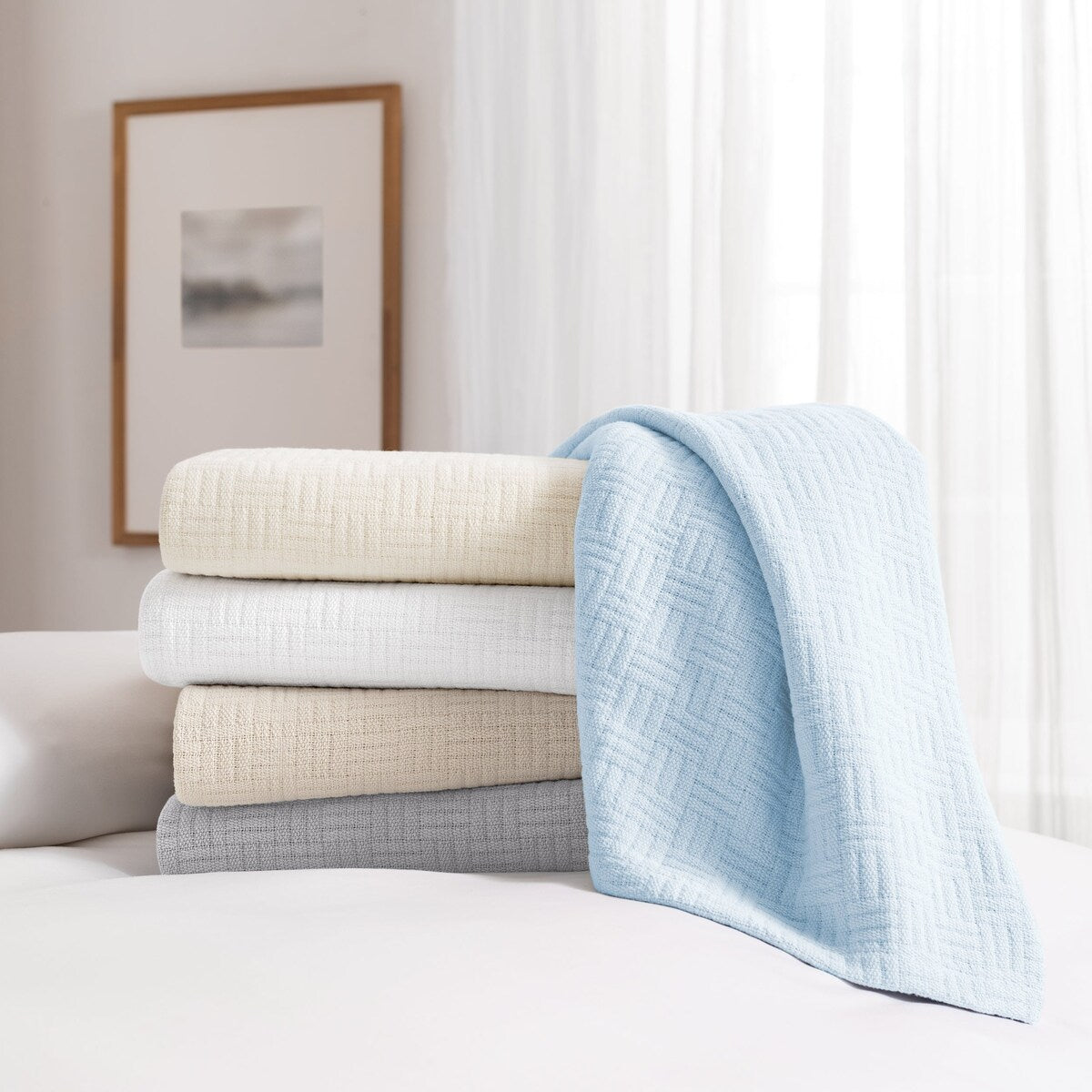 Host & Home Basketweave Cotton Blanket