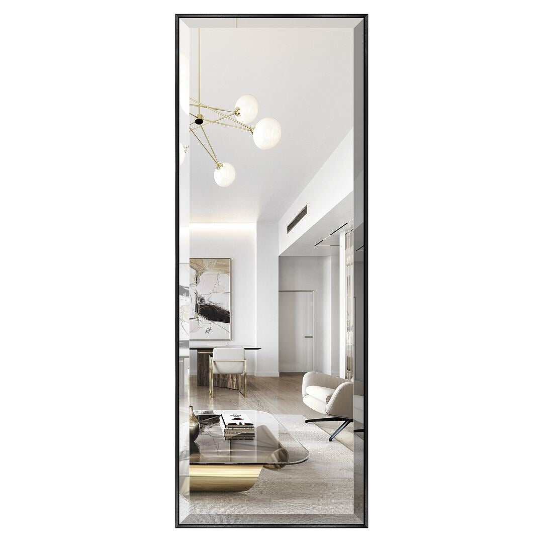 Silver Beveled Framed Wall Mirror