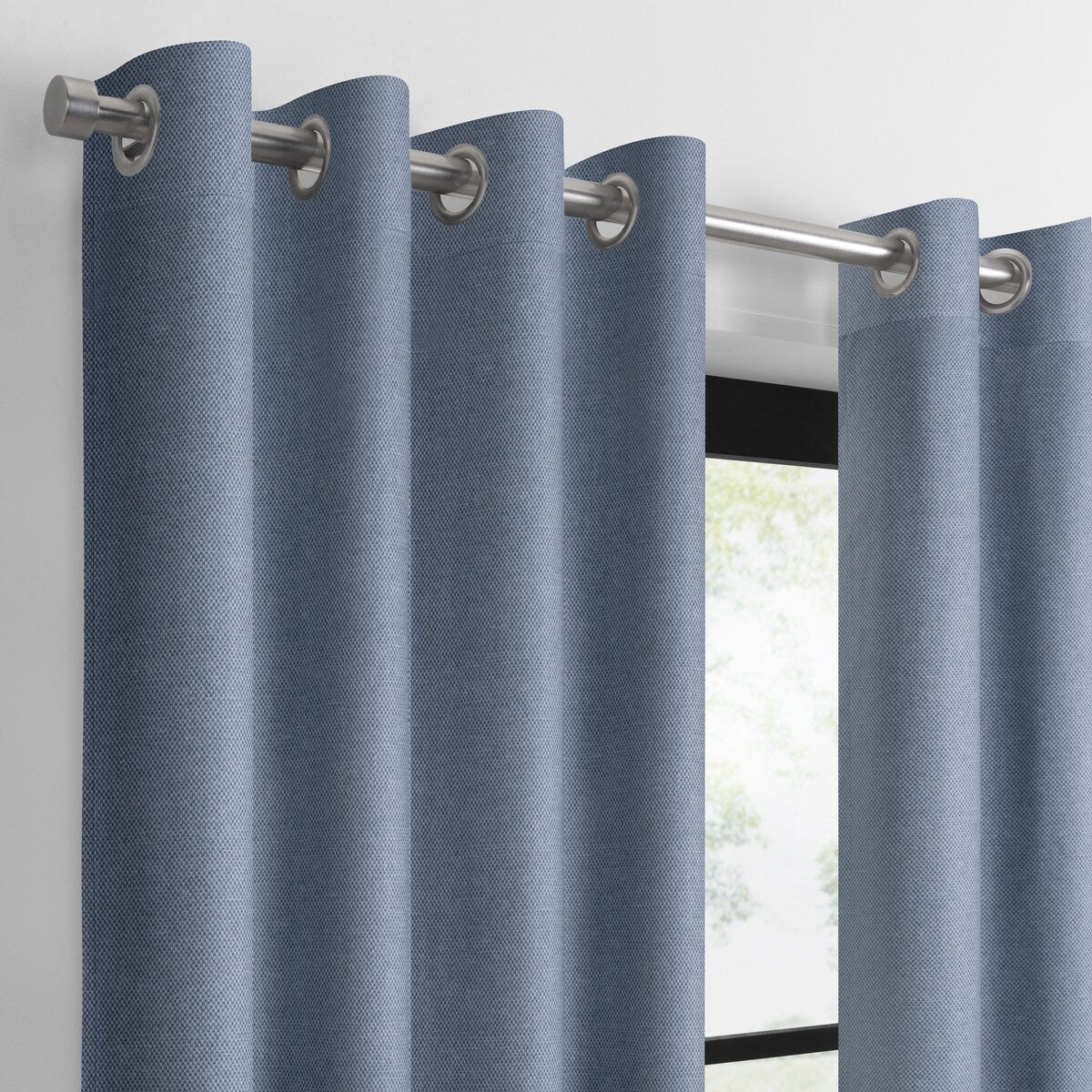 Eclipse Blackout Curtains, Larissa Solid Grommet Curtains