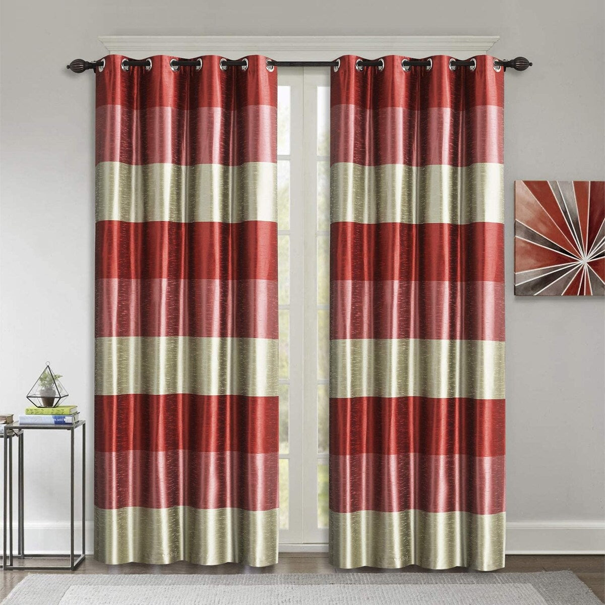 Deco Window 2 Pcs Blackout Curtain Panels Room Darkening Privacy with Thermal Insulation & Eyelets