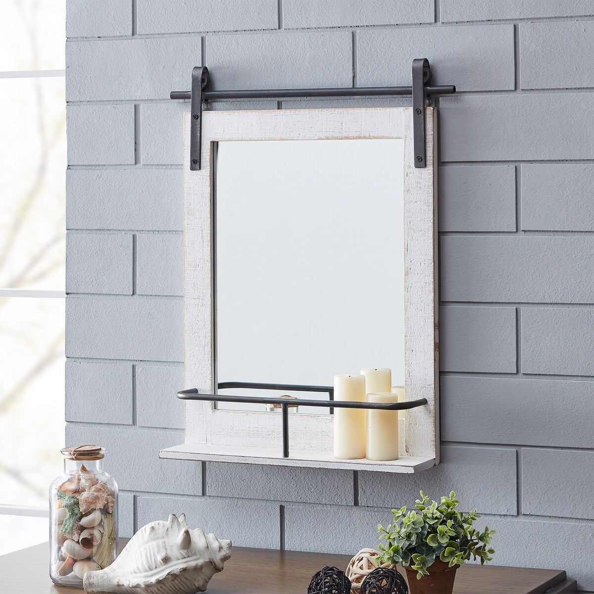 FirsTime & Co. Ingram Farmhouse Barn Door Mirror