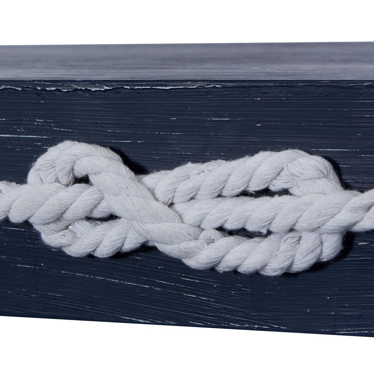 Wood Knot 3 Shelves Wall Shelf with Knotted Rope - Set of 3 Blue - Roche River Decor