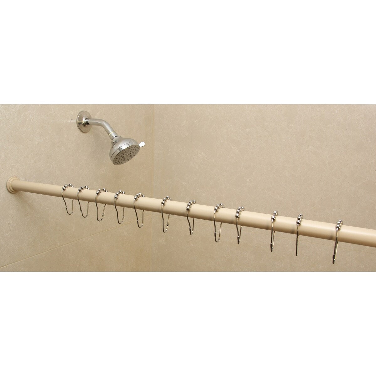 1-inch Adjustable Tension-mounted Shower or Window Curtain Rod