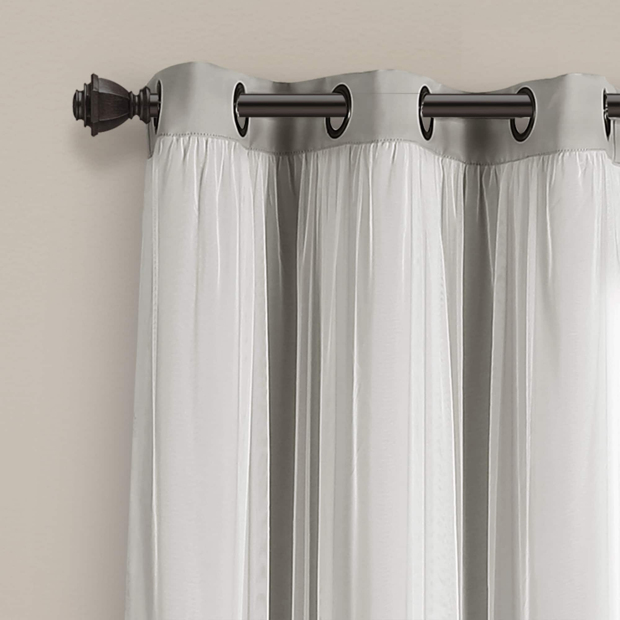 Lush Decor Grommet Sheer Panel Pair with Insulated Blackout Lining