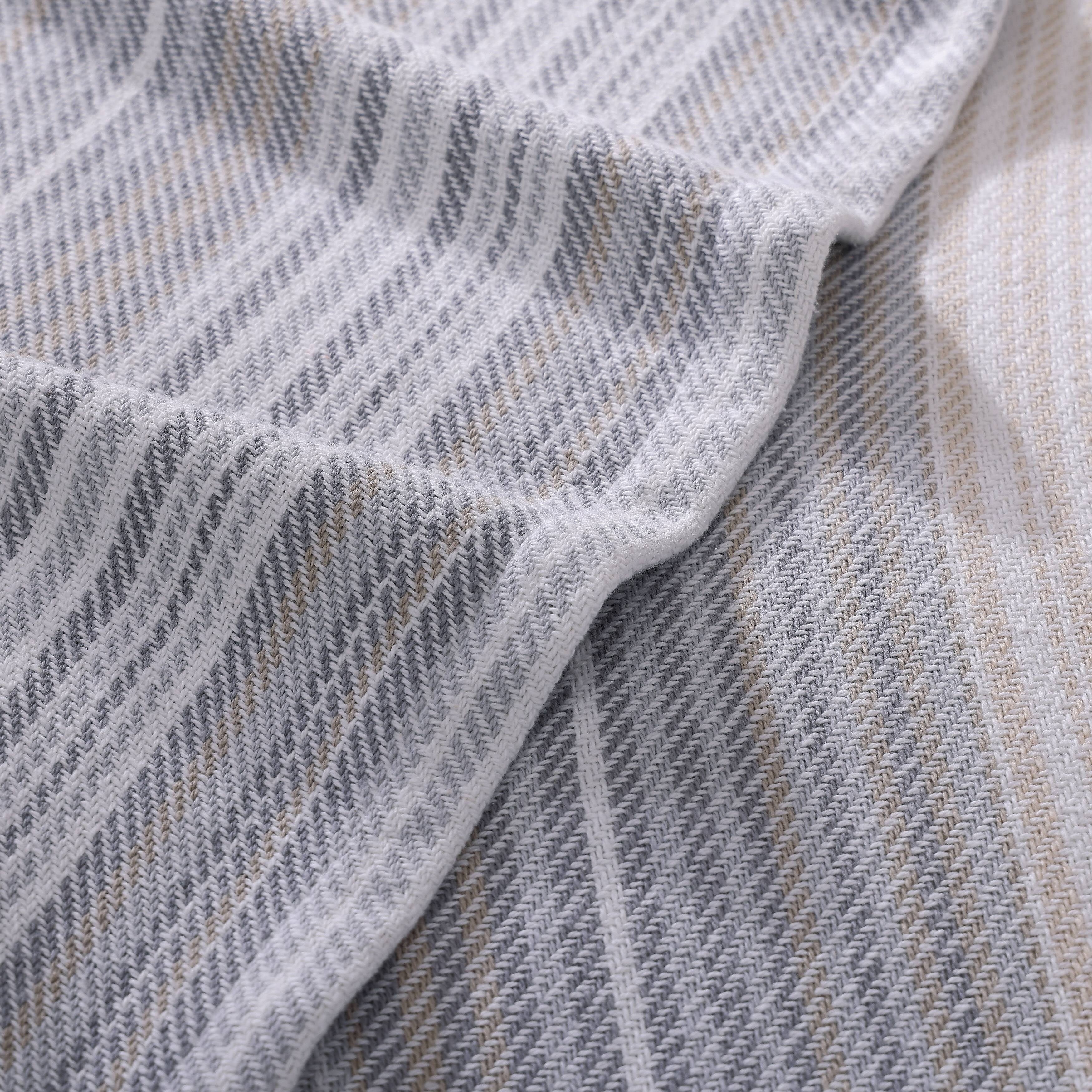 Tommy Bahama Sandy Shore Stripe Cotton Woven Reversible Blanket