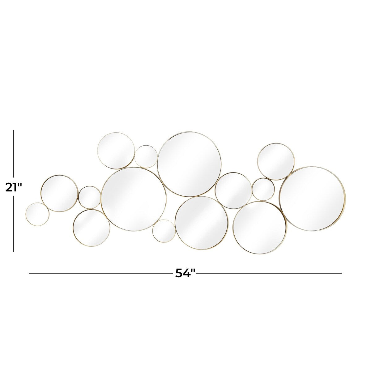 Metal Bubble Cluster Room Wall Mirror - Gold - CosmoLiving by Cosmopolitan