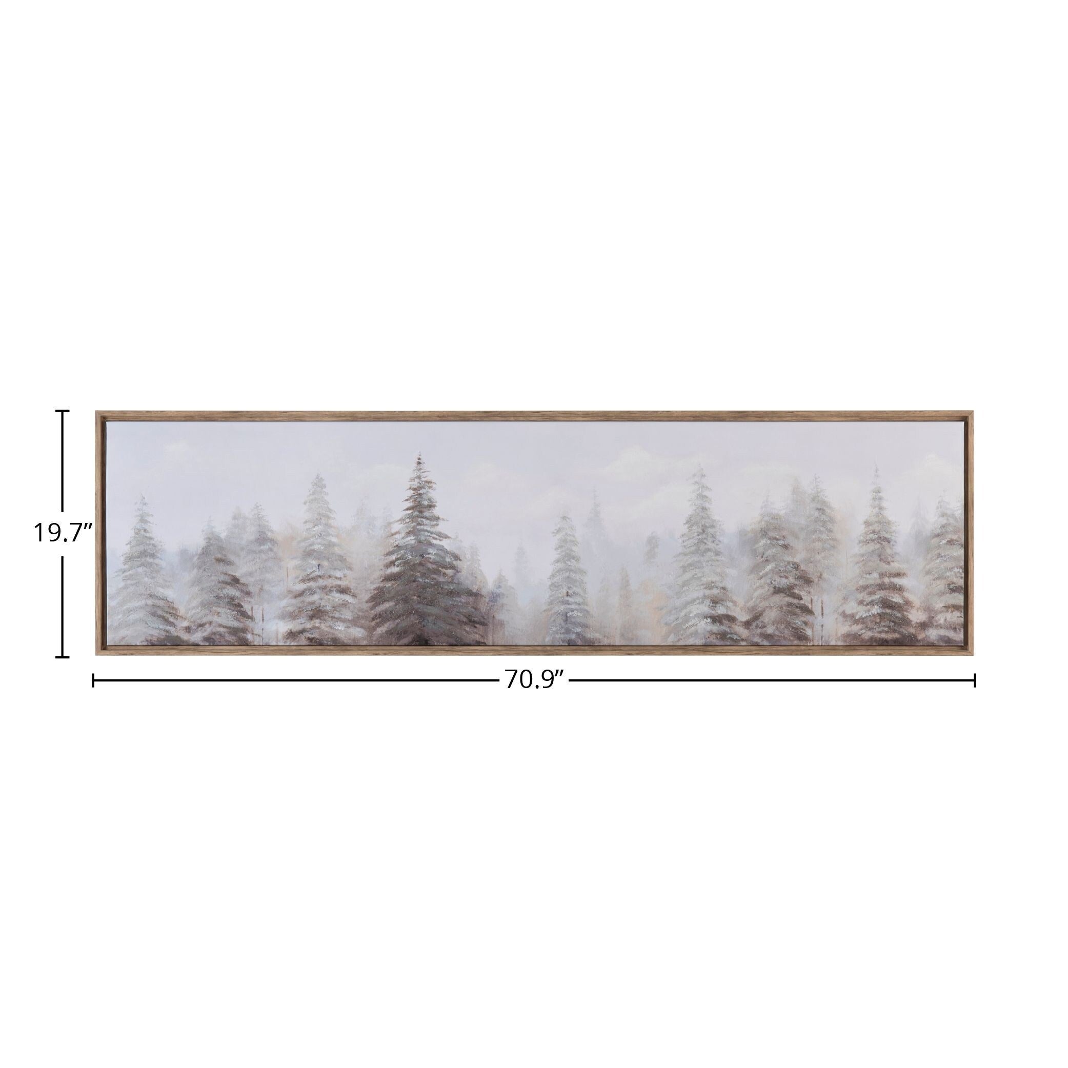 Becker Canvas Wall Art with Brown Frame