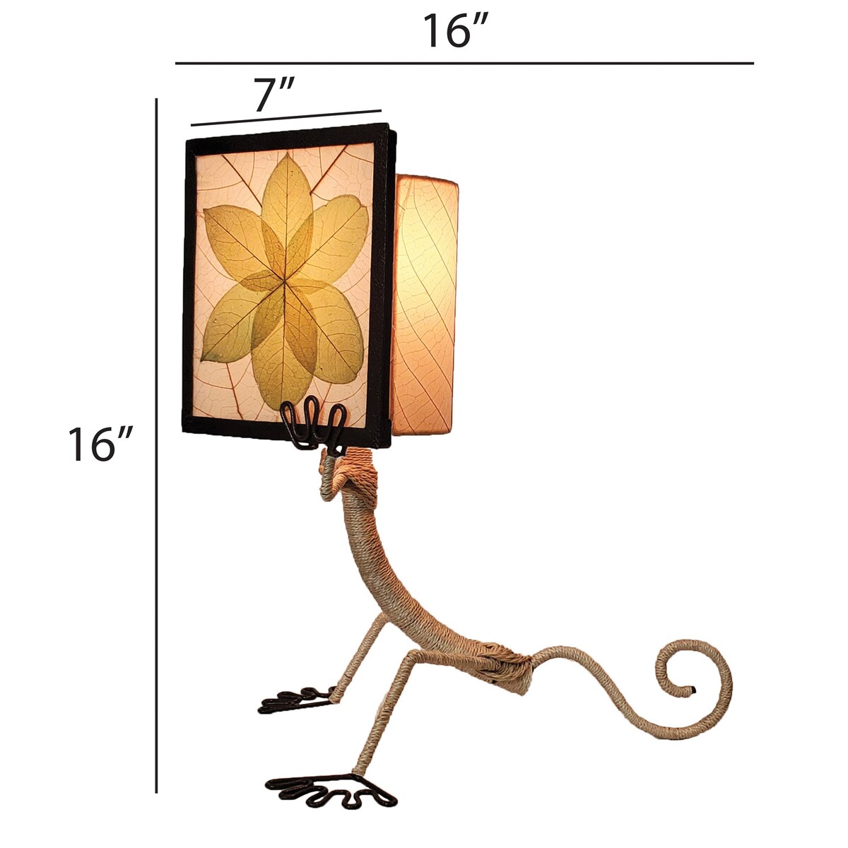 Enlightened Fabricated Gecko Table Lamp