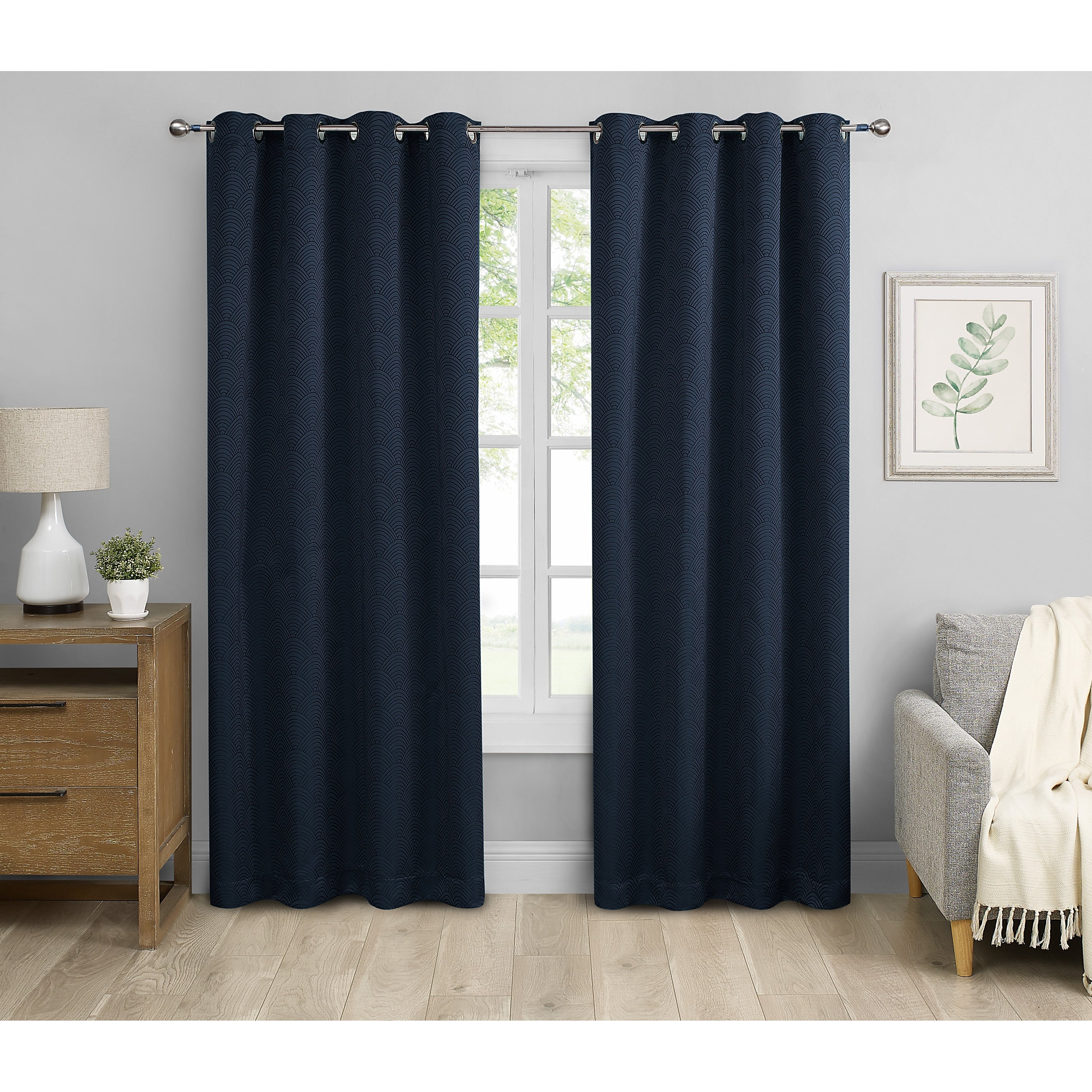 Window Curtains With Blackout Design (Set of 2)