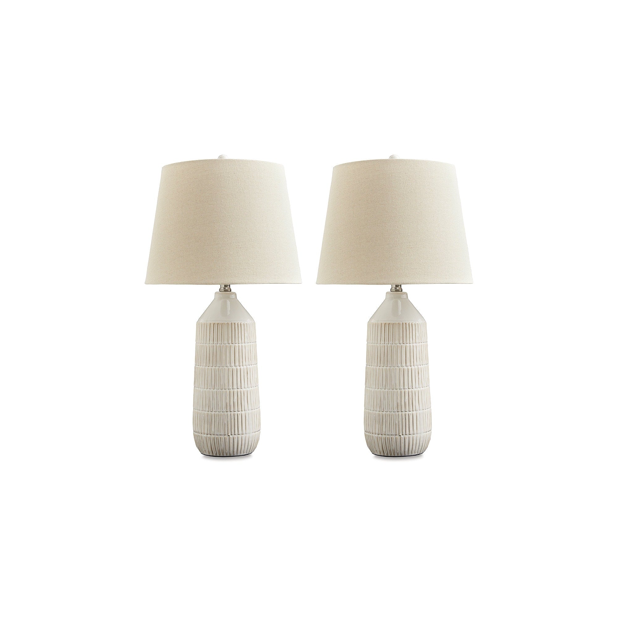 Signature Design by Ashley Willport Off White Table Lamp (Set of 2) - 14W x 14D x 27H