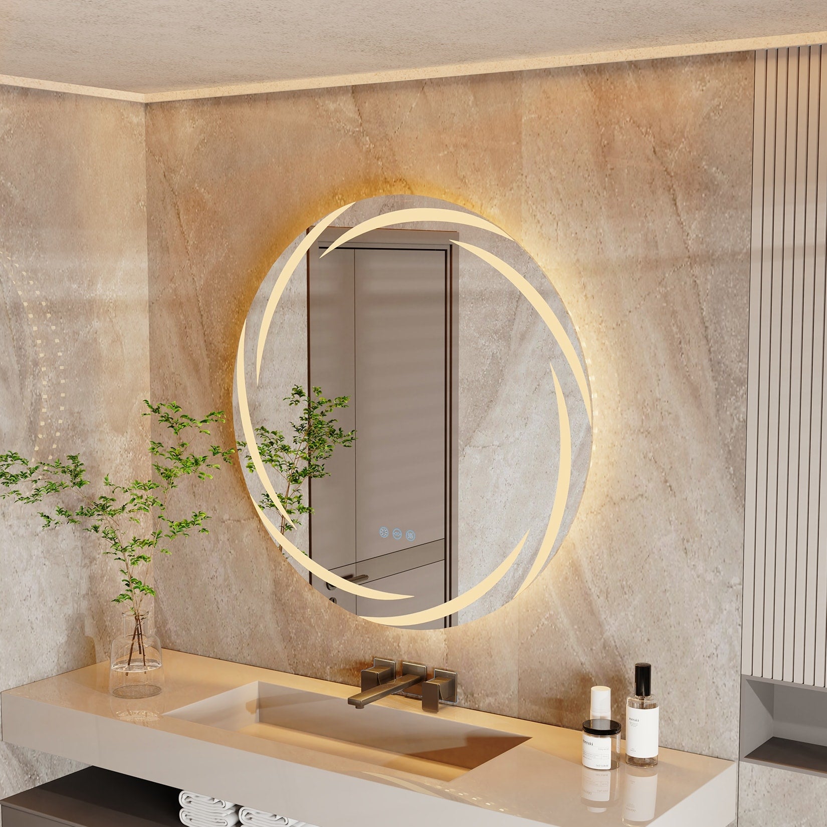 Unique Large Led Lighted Bathroom Mirror Backlit No Flicker