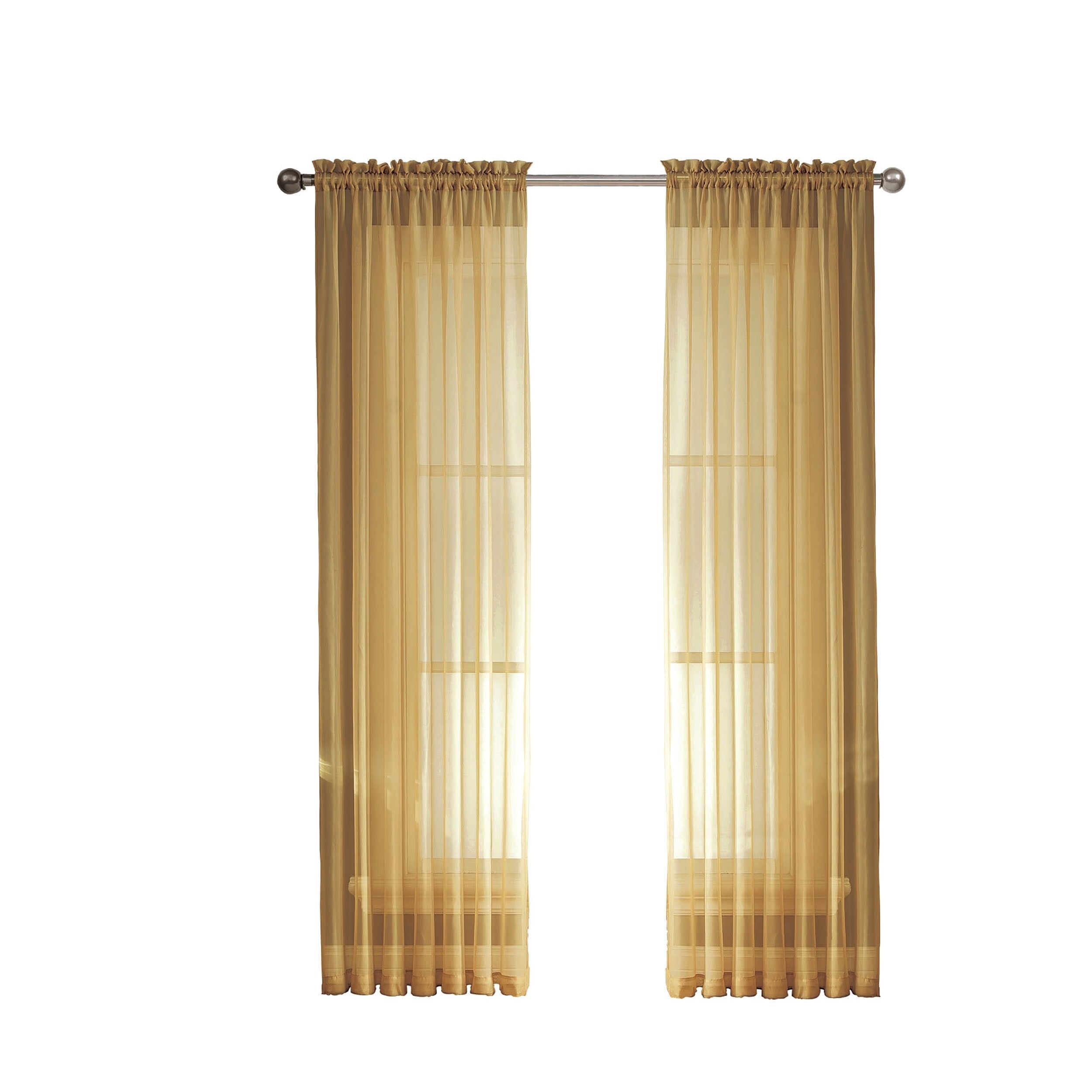 Window Elements Diamond Sheer Voile Extra Wide, 56 Inch Wide. Rod Pocket Curtain Panel