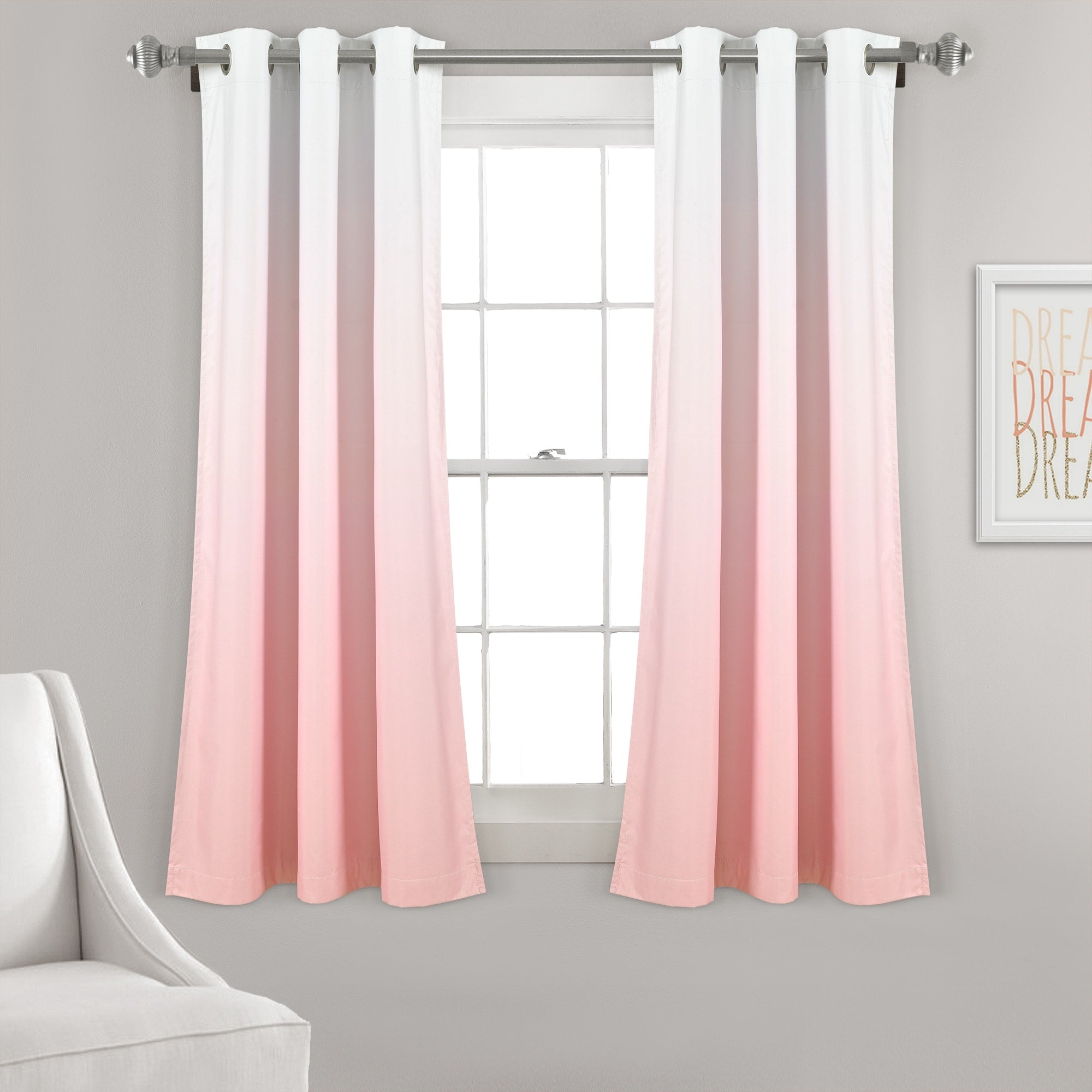 Porch & Den Millbrook Ombre Blackout Grommet Top Curtain Panel Pair