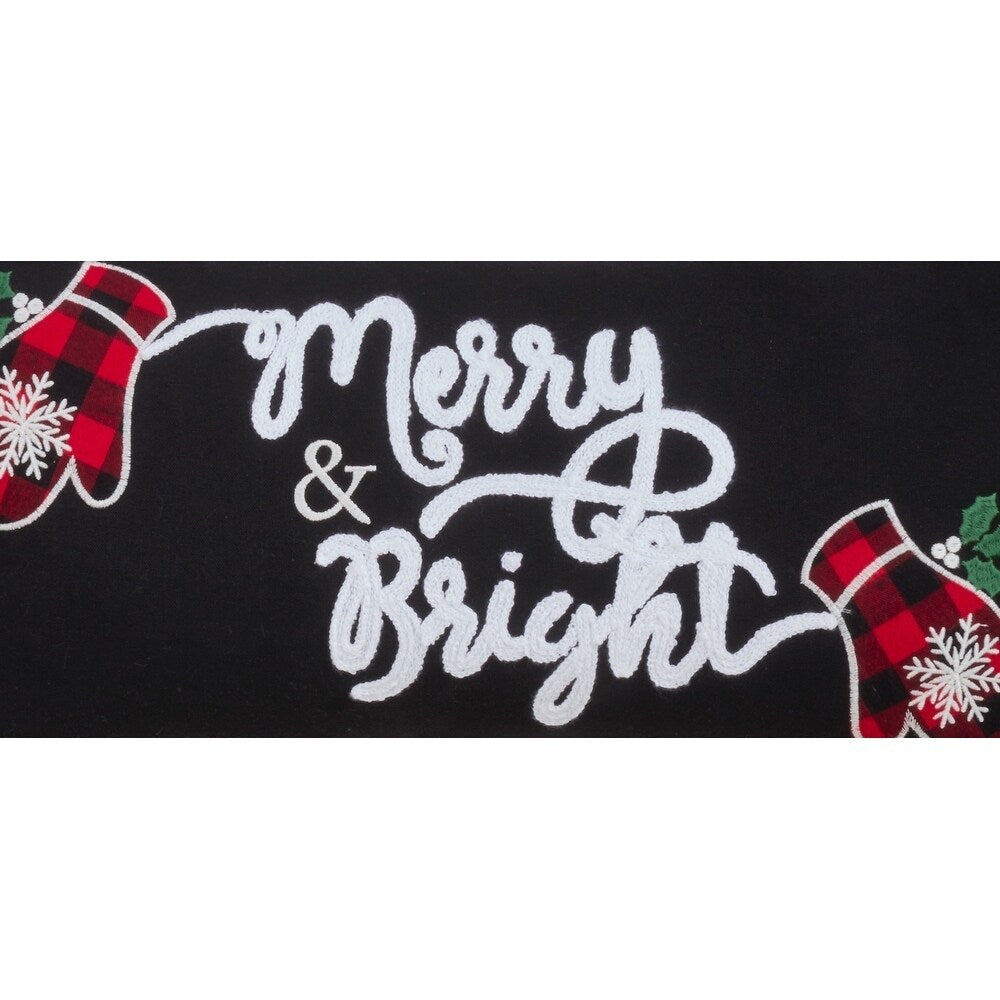 Merry & Bright Chalkboard Design Pillow