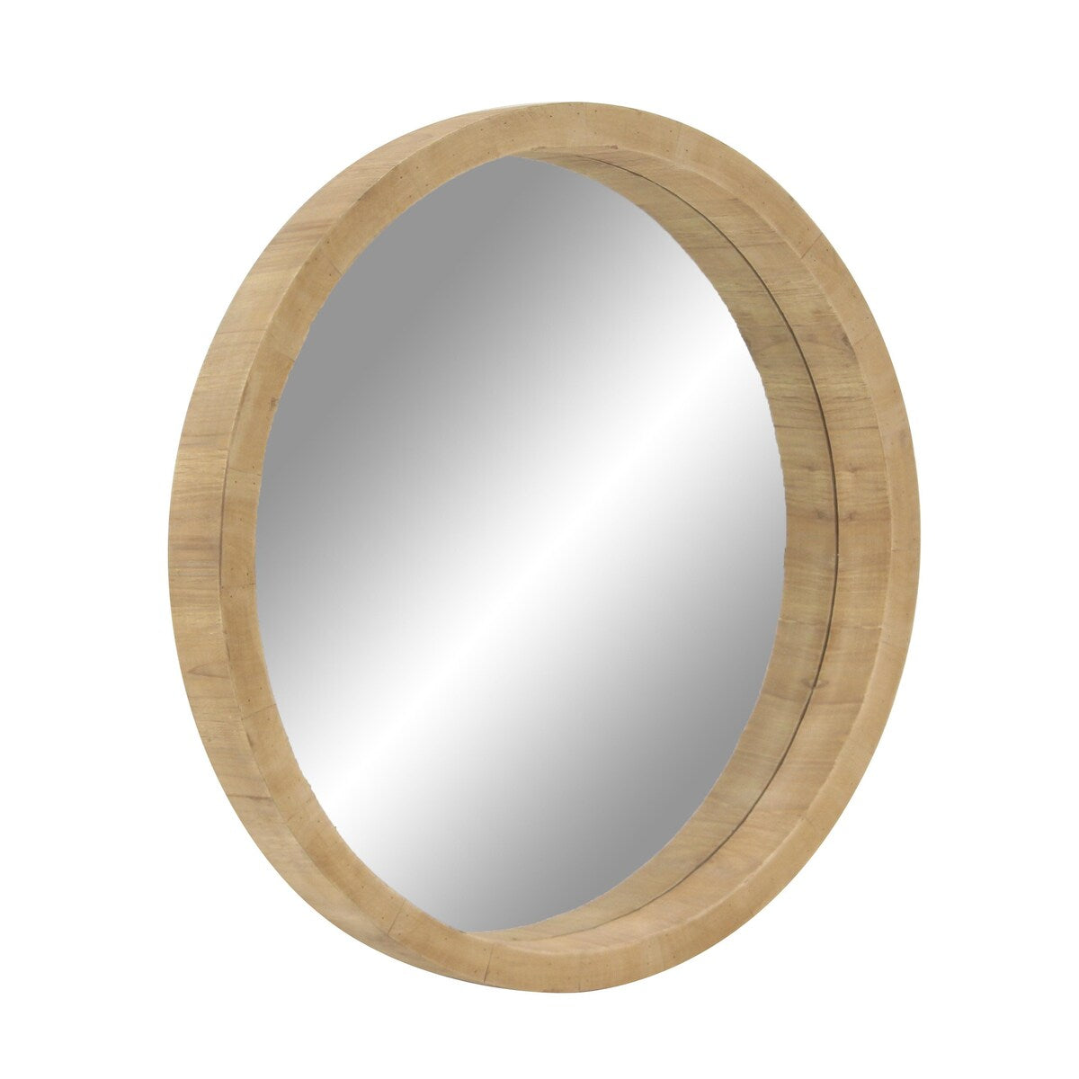 Wood Minimalistic Room Wall Mirror - Brown - Roche River Decor